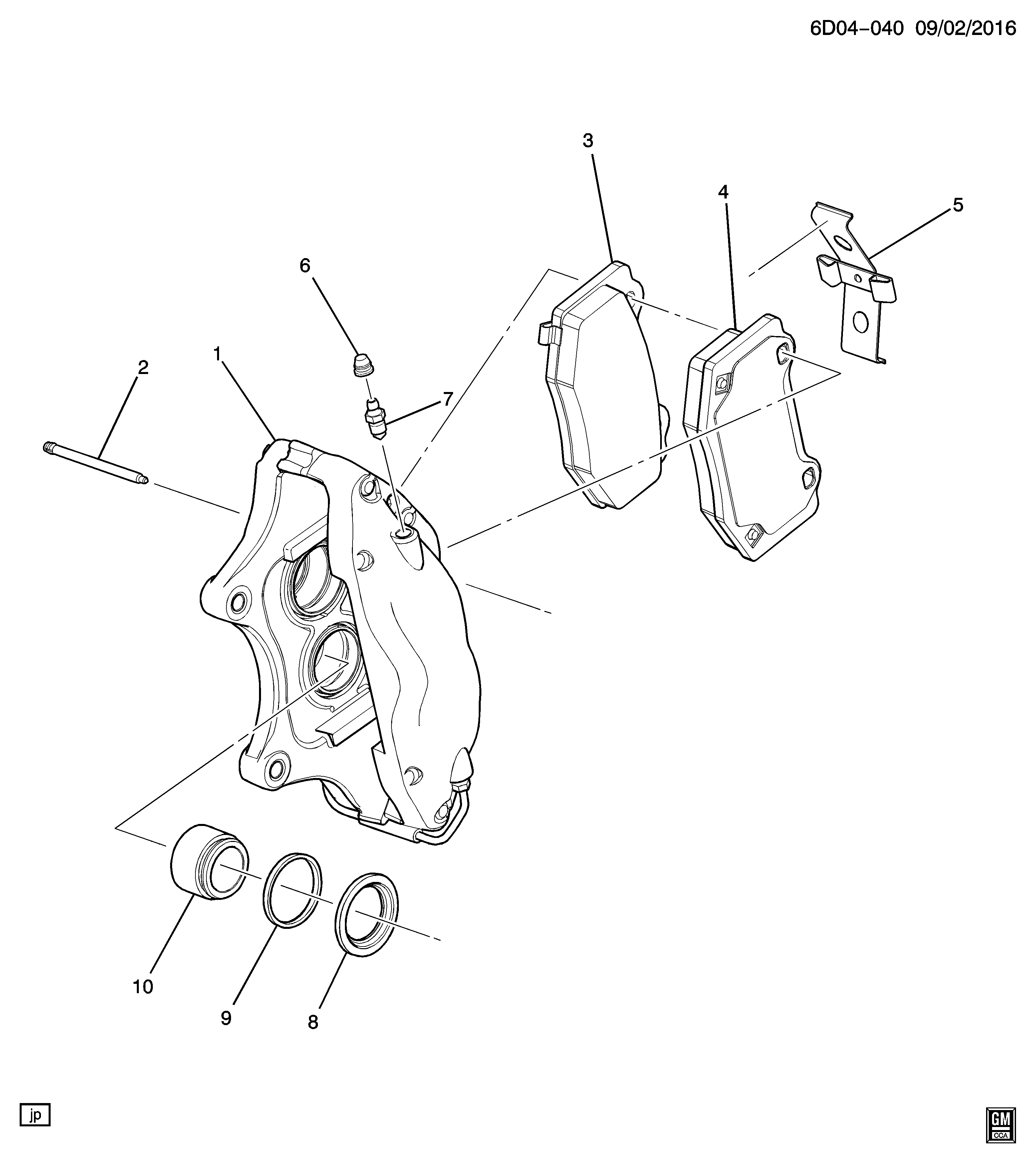 Cadillac 23271117 - Zestaw klocków hamulcowych, hamulce tarczowe parts5.com