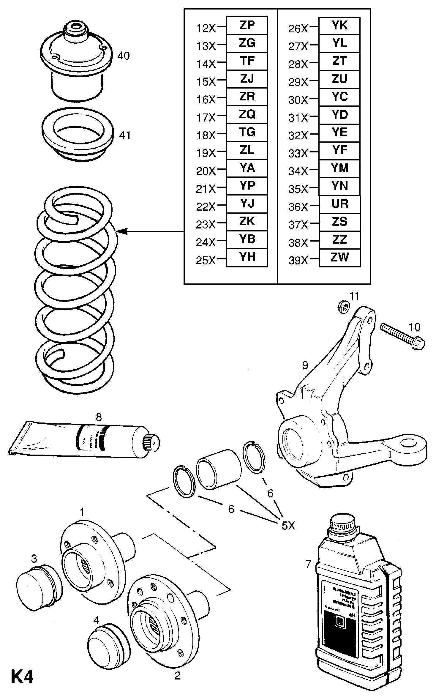 Opel 3 12 510 - Top Strut Mounting parts5.com