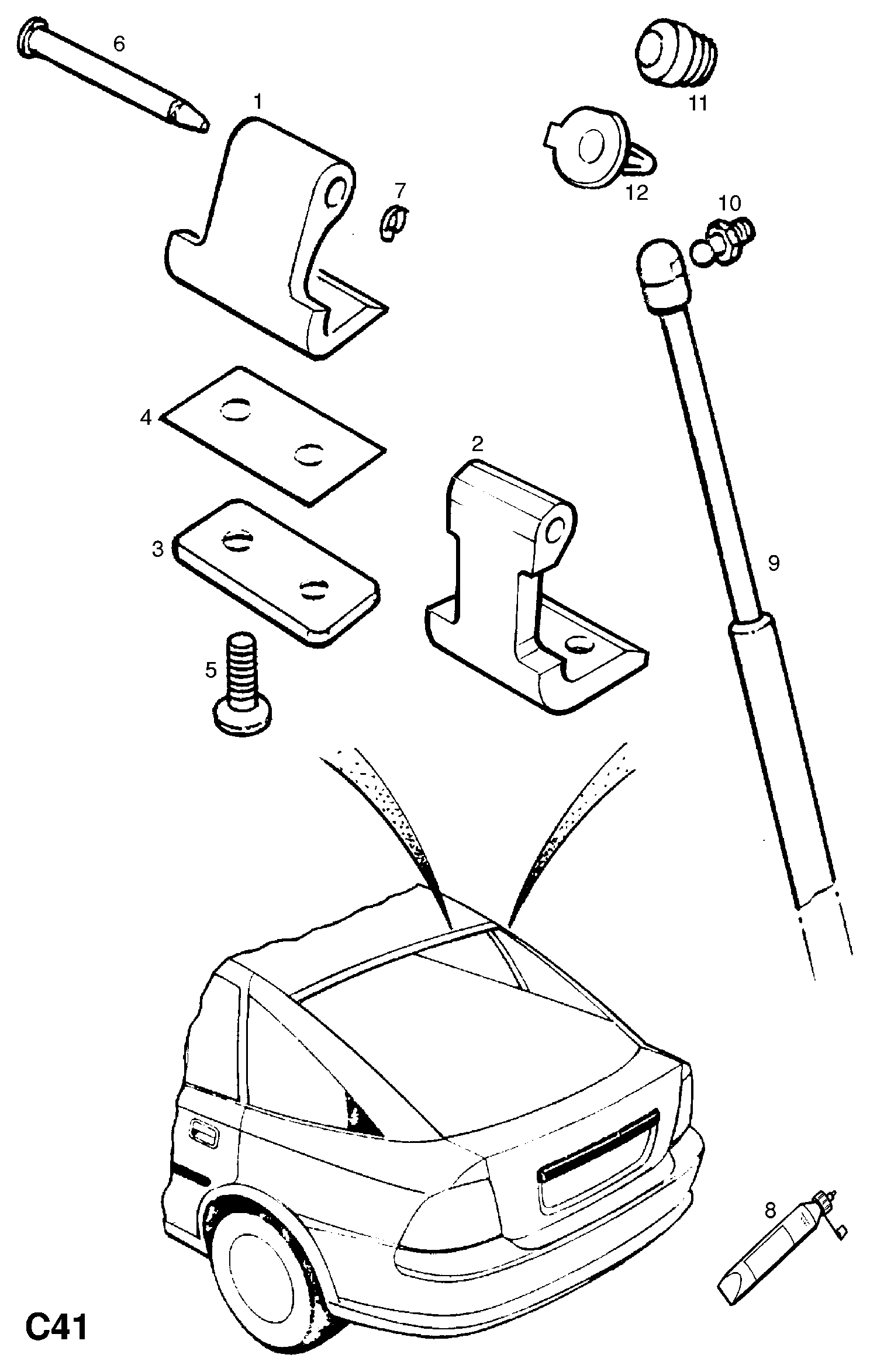 Opel 132731 - Gasni amortizer, prtljažnik / utovarni prostor parts5.com