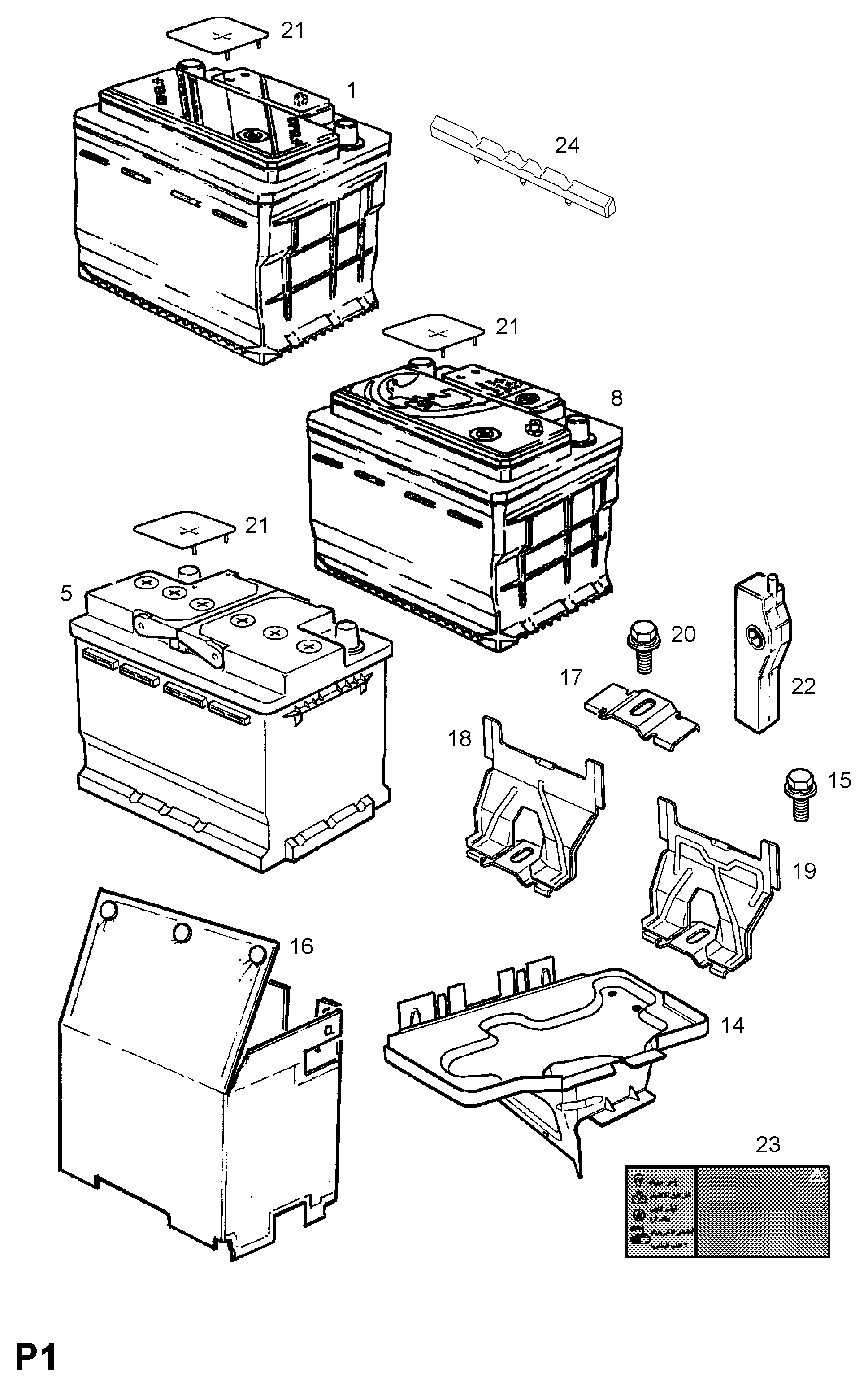 Opel 1777871 - Batterie de démarrage parts5.com