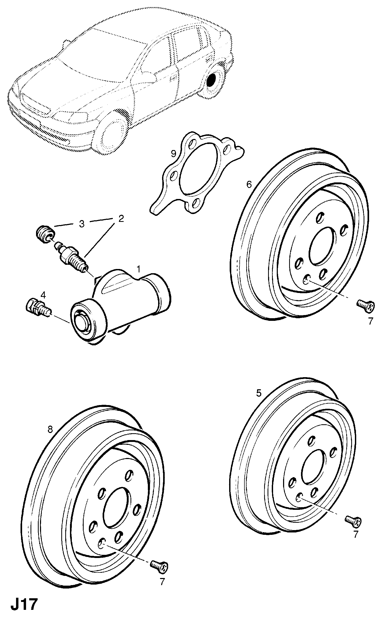 Opel 550153 - Kočioni cilindar točka parts5.com