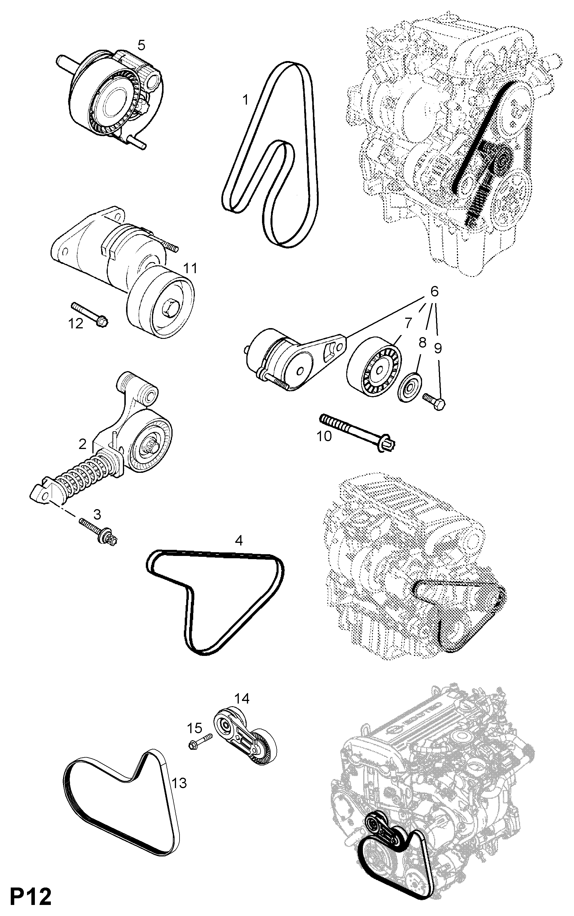 Opel 6340626 - Pasek klinowy wielorowkowy parts5.com