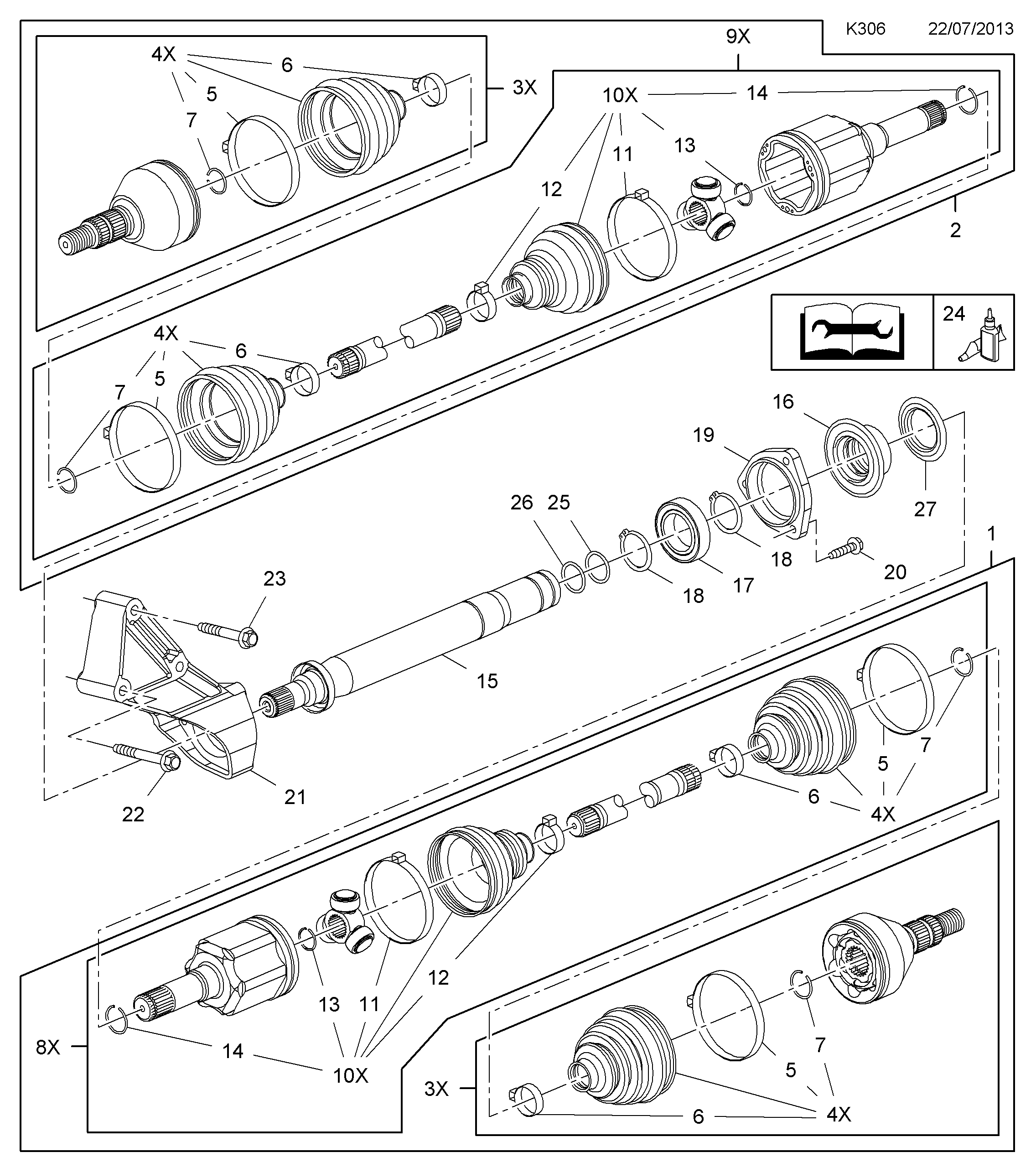 Opel 1603000 - Paljekumi, vetoakseli parts5.com