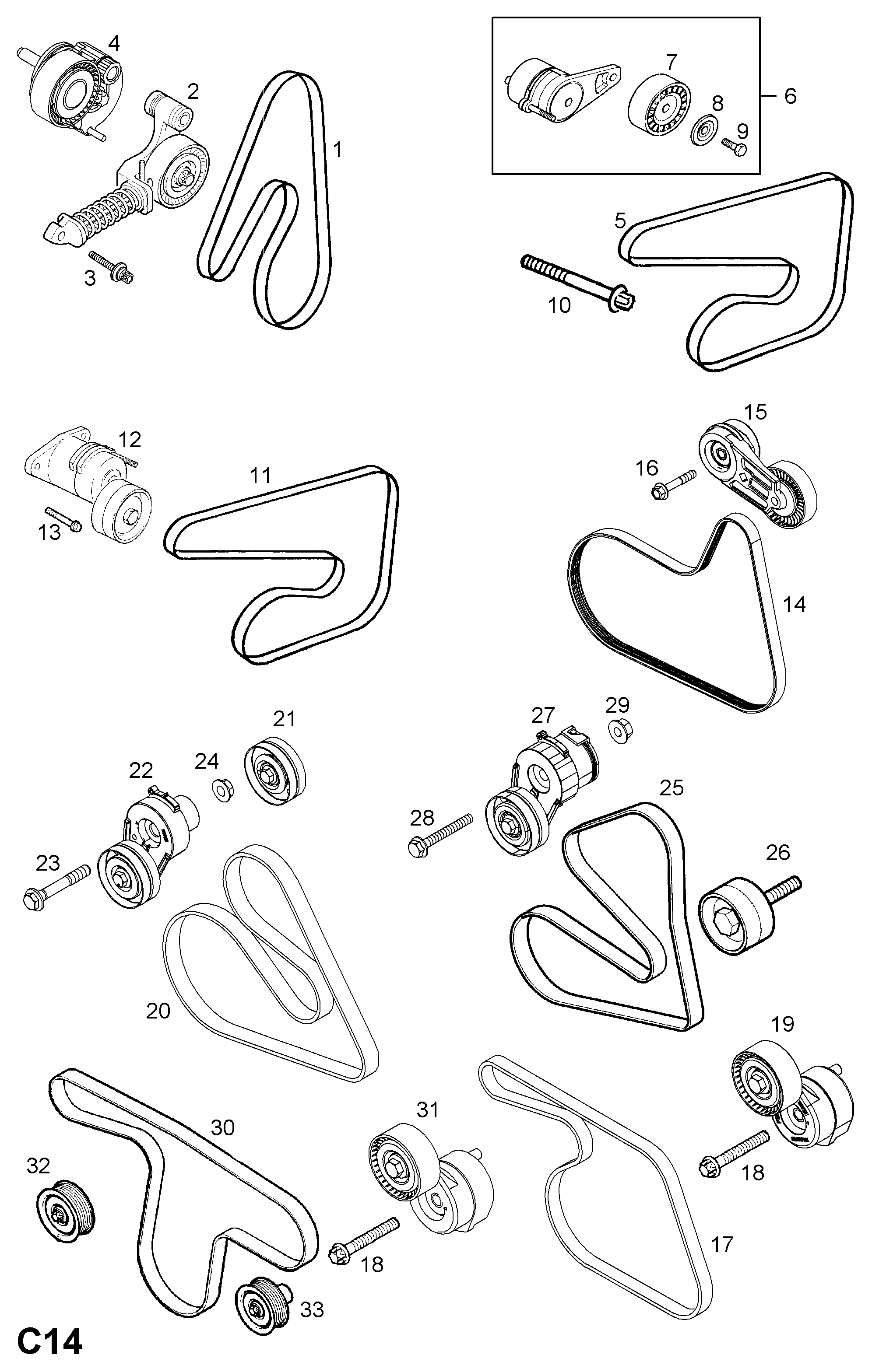 Opel 63 40 658 - Пистов ремък parts5.com