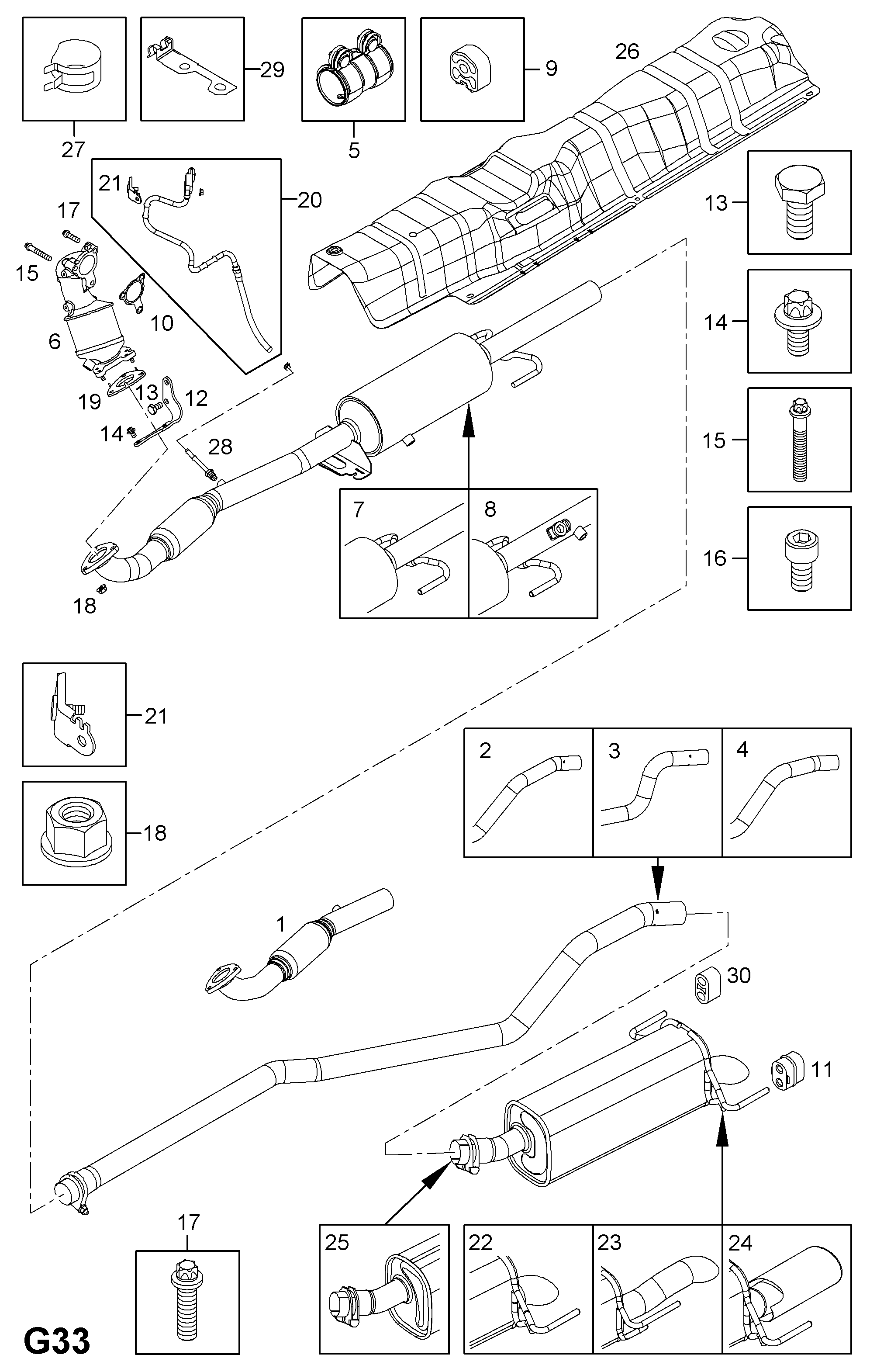 Opel 5852696 - Rohrverbinder, Abgasanlage parts5.com