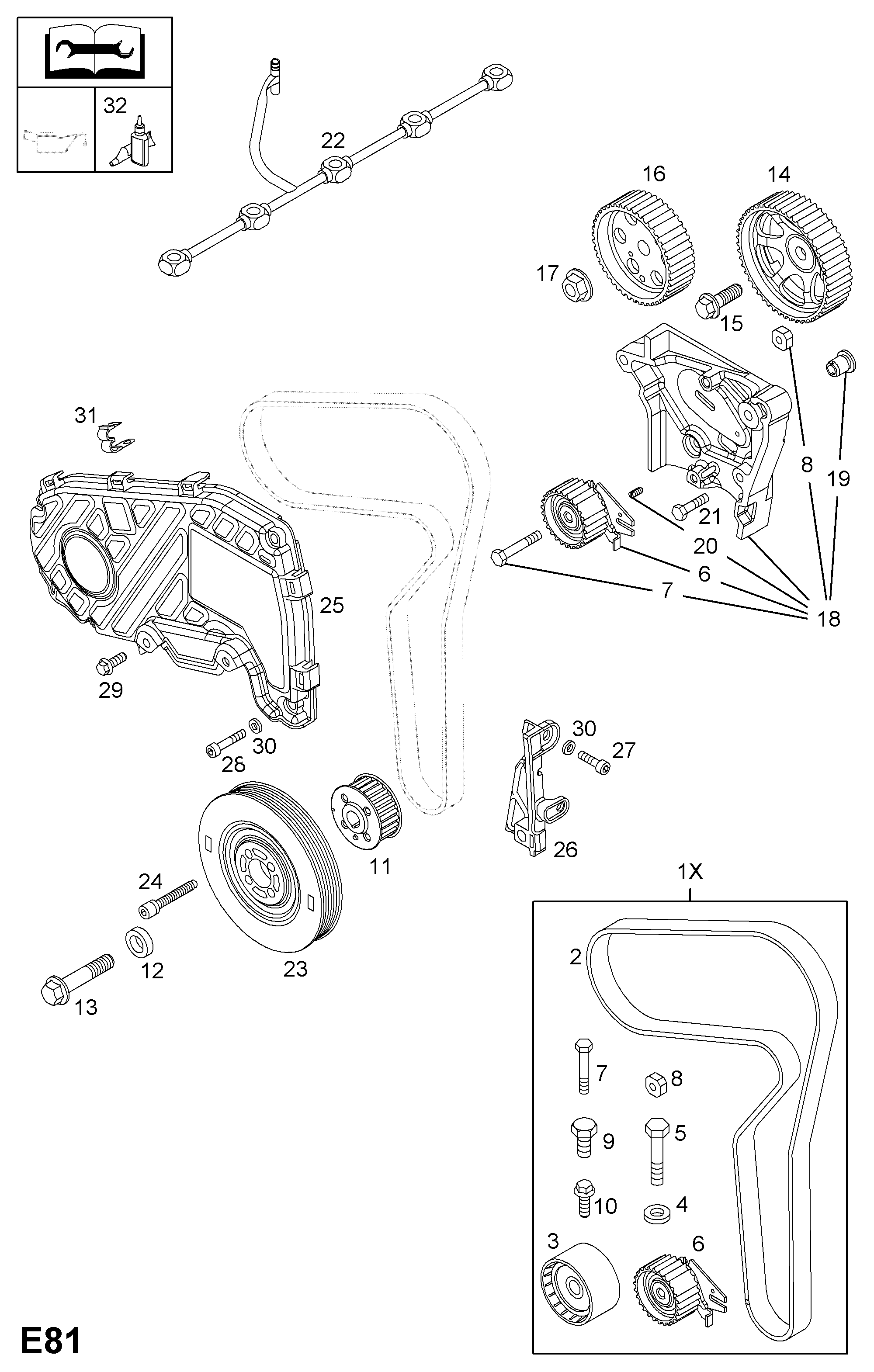 Vauxhall 5636743 - Комплект ангренажен ремък parts5.com