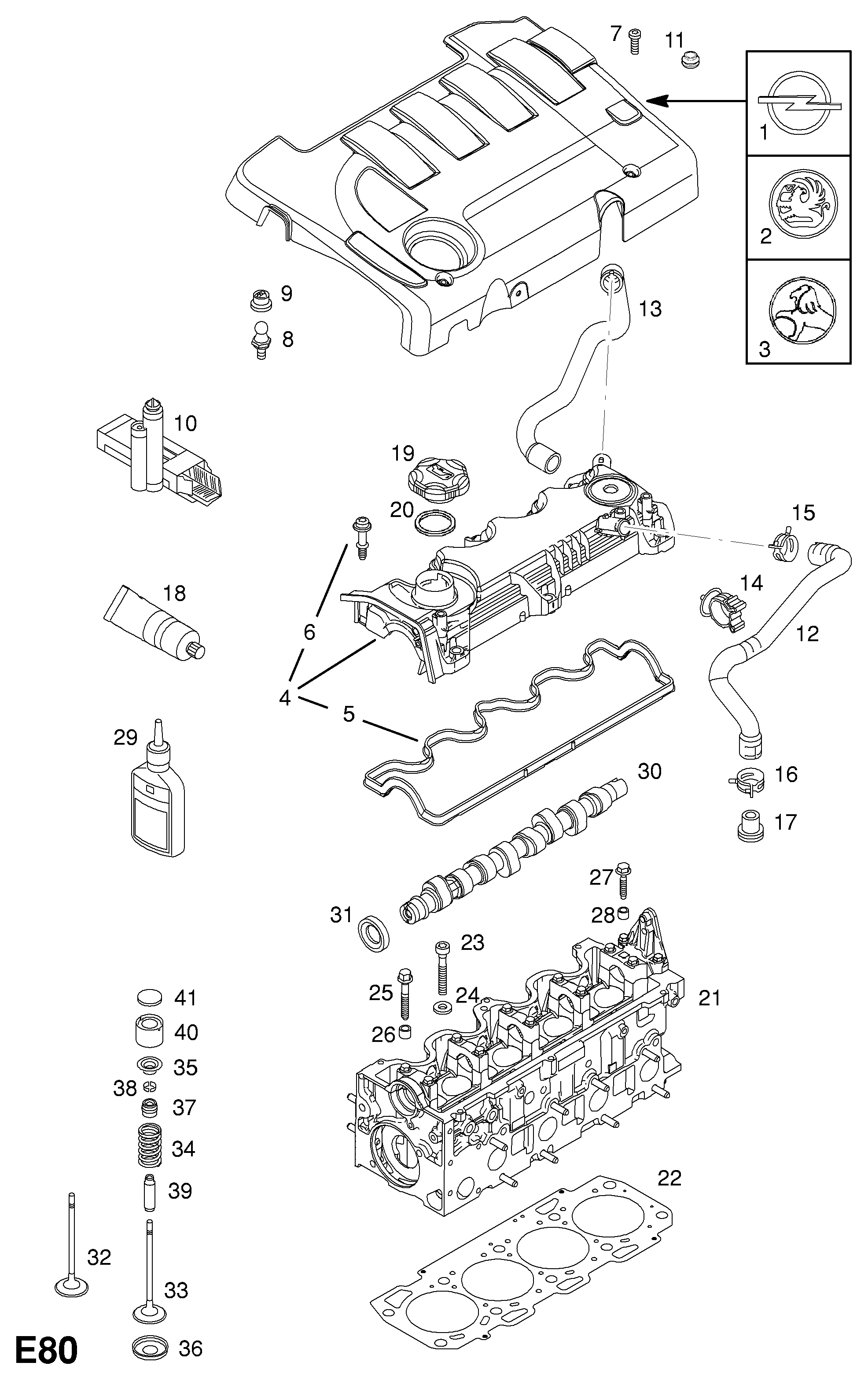 Opel 6 41 073 - Supapa admisie parts5.com