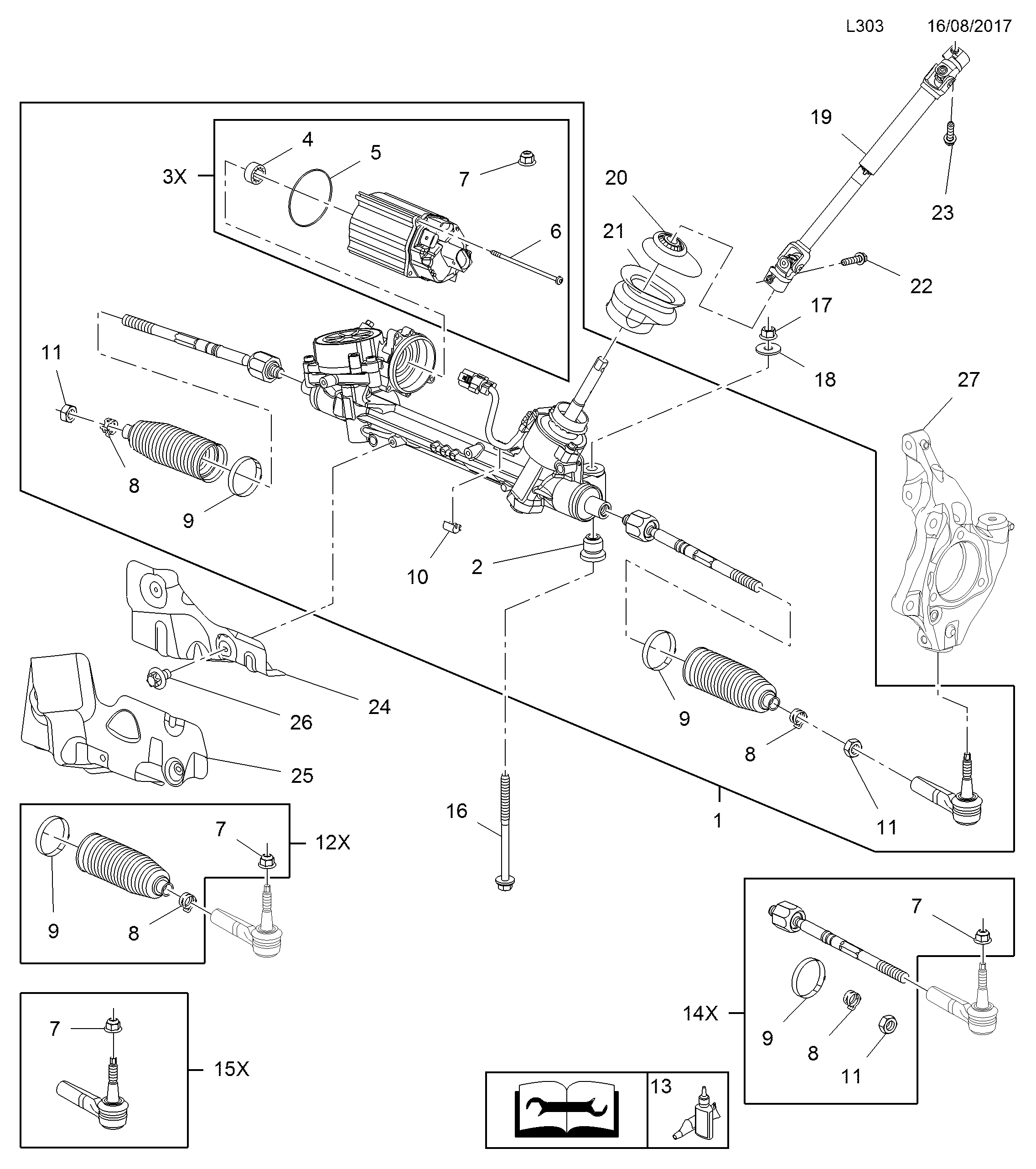 Opel 16 09 184 - Articulatie axiala, cap de bara parts5.com