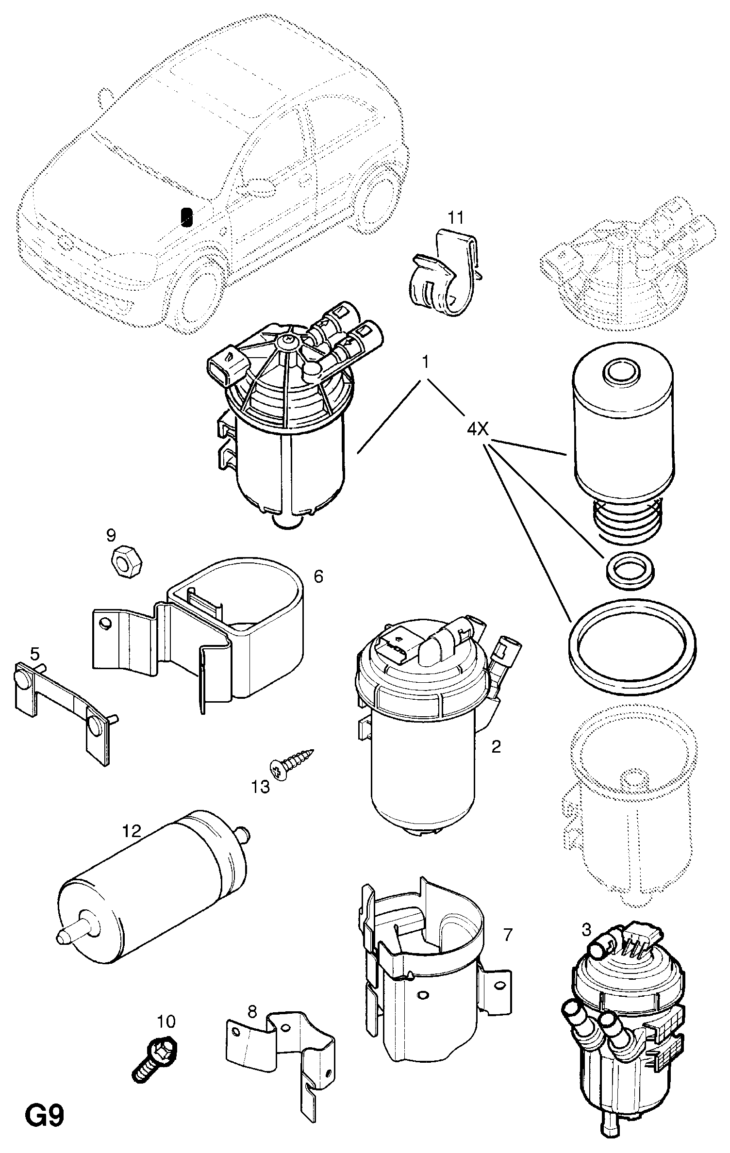 Vauxhall 818568 - Filter za gorivo parts5.com