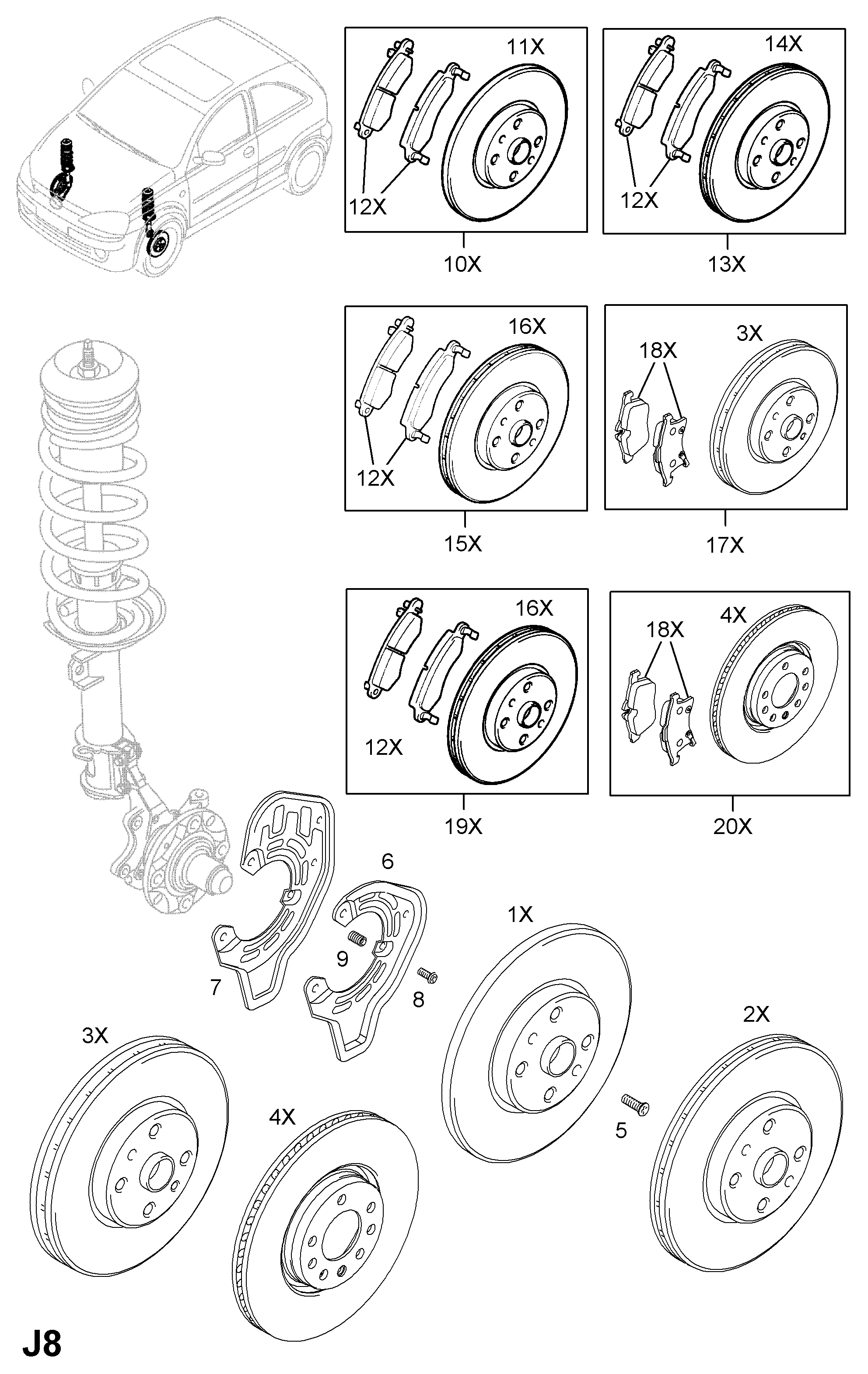 Chevrolet 1605992 - Set placute frana,frana disc parts5.com