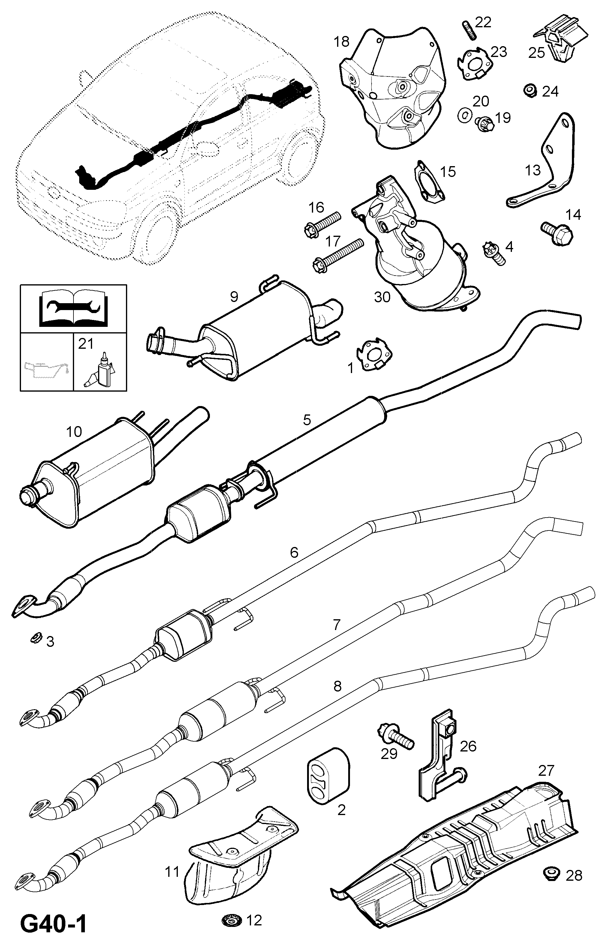 Opel 855192 - Catalytic Converter parts5.com