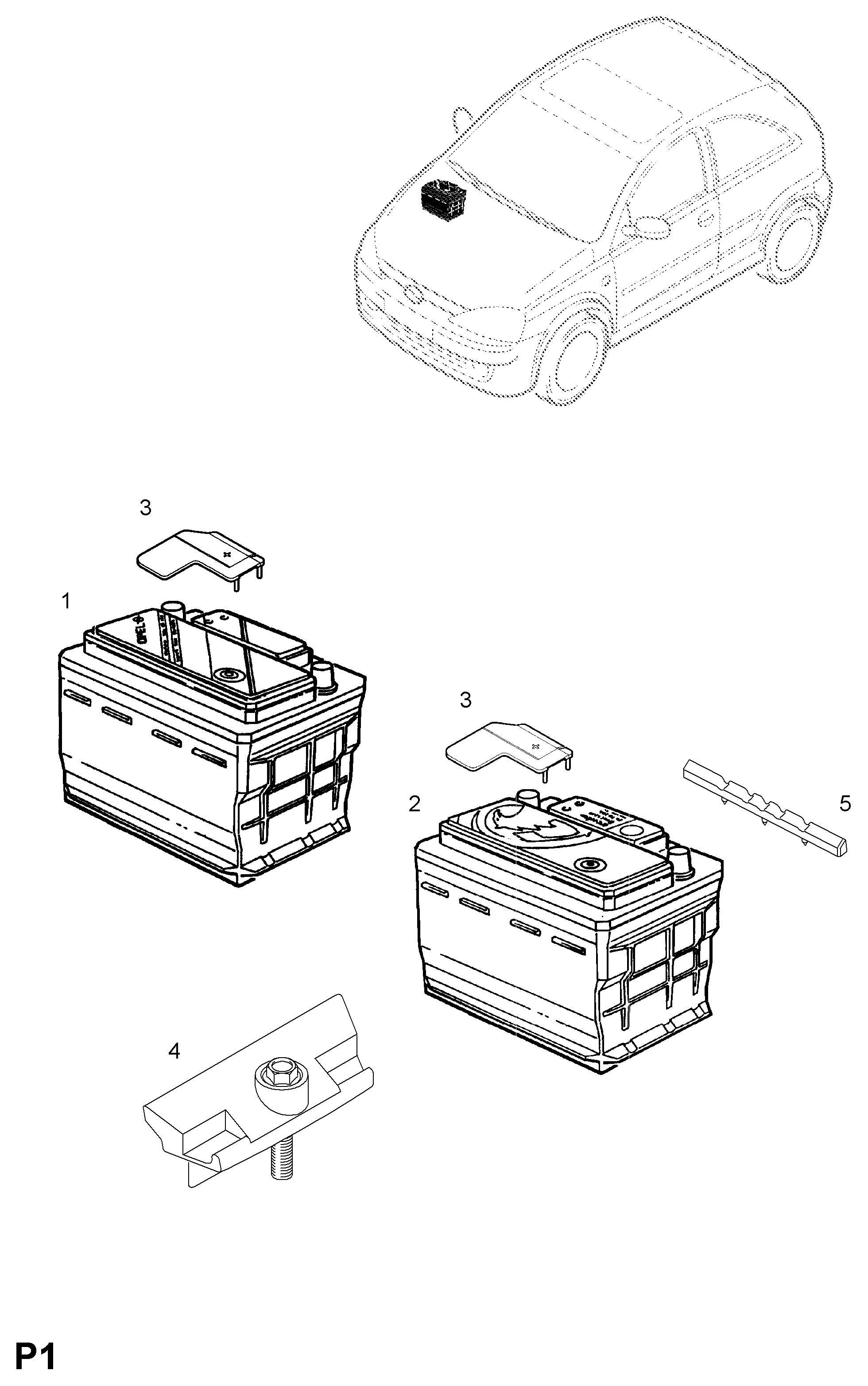 Opel 1201279 - Μπαταρία εκκίνησης parts5.com