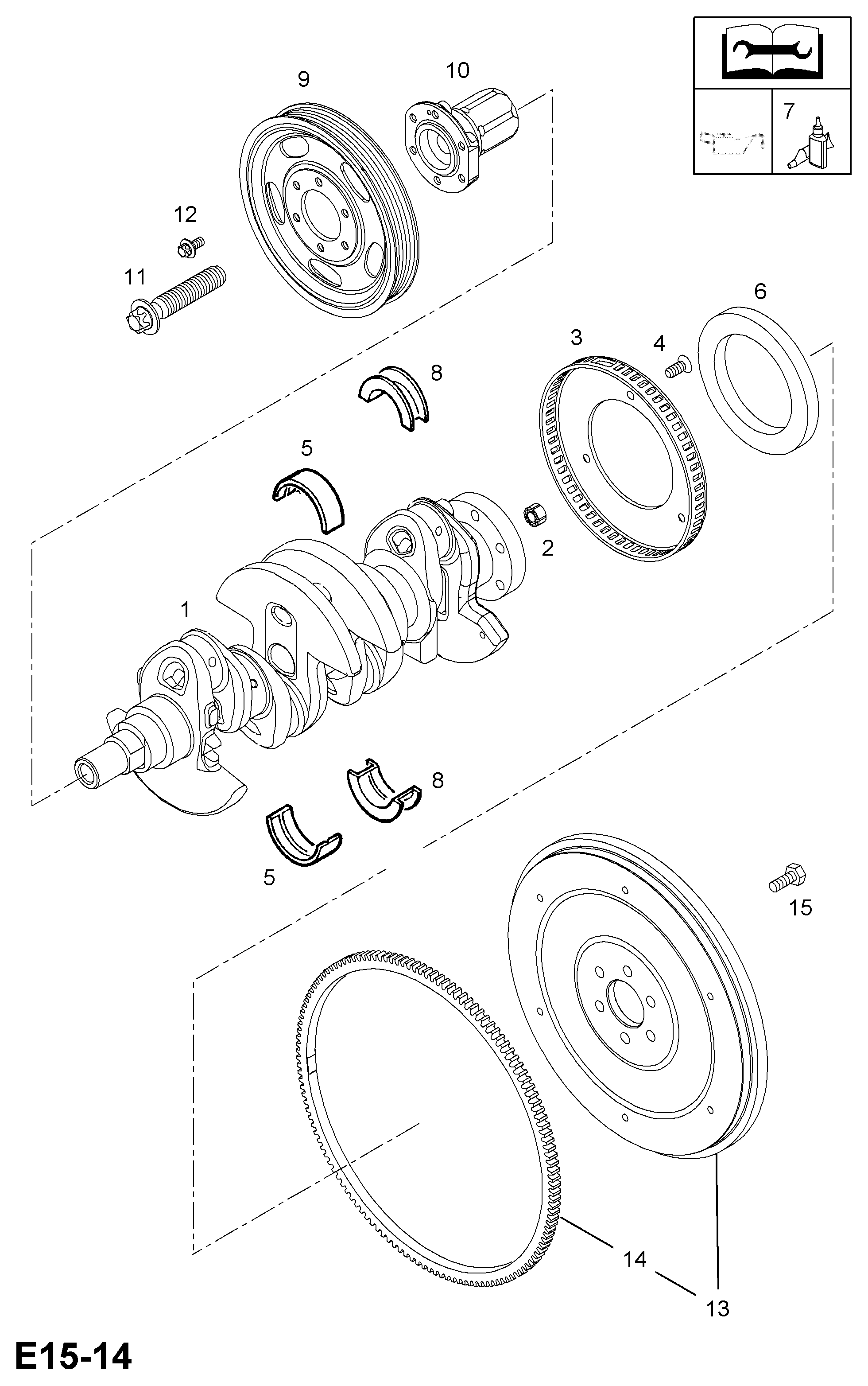 Buick 6 14 362 - Fulie curea, arbore cotit parts5.com