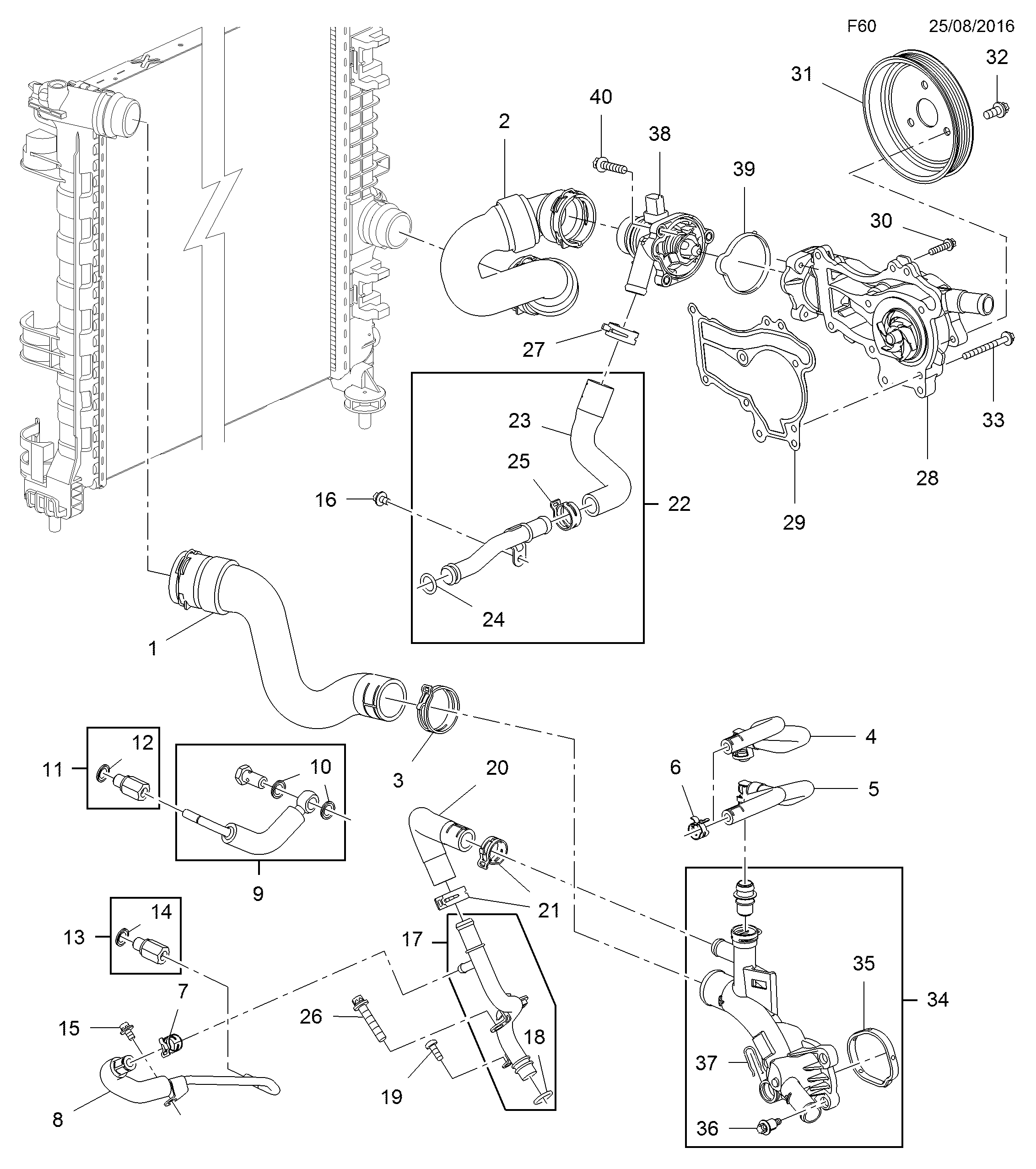 Opel 1338380 - Thermostat, coolant parts5.com