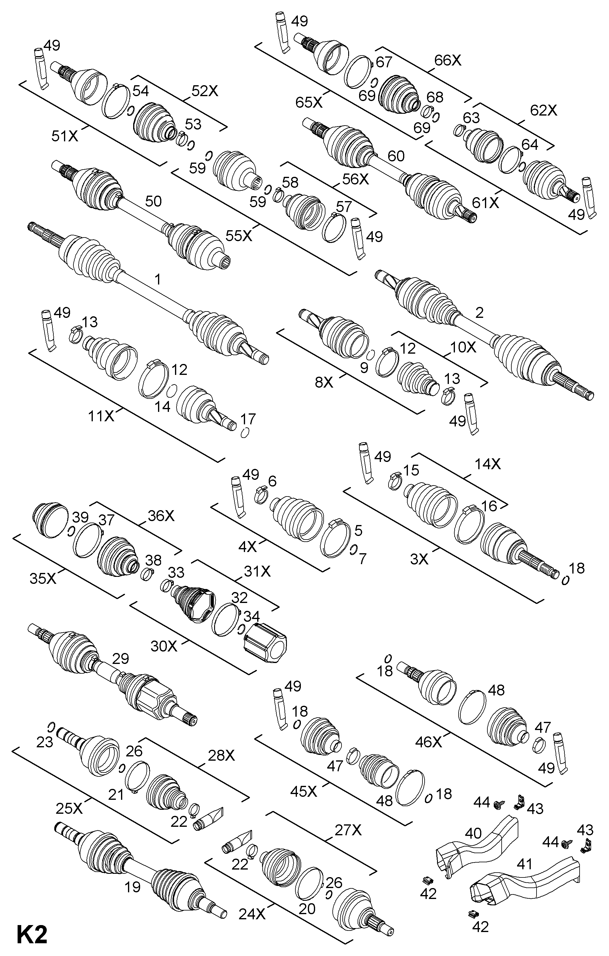 Chevrolet 374402 - Joint Kit, drive shaft parts5.com