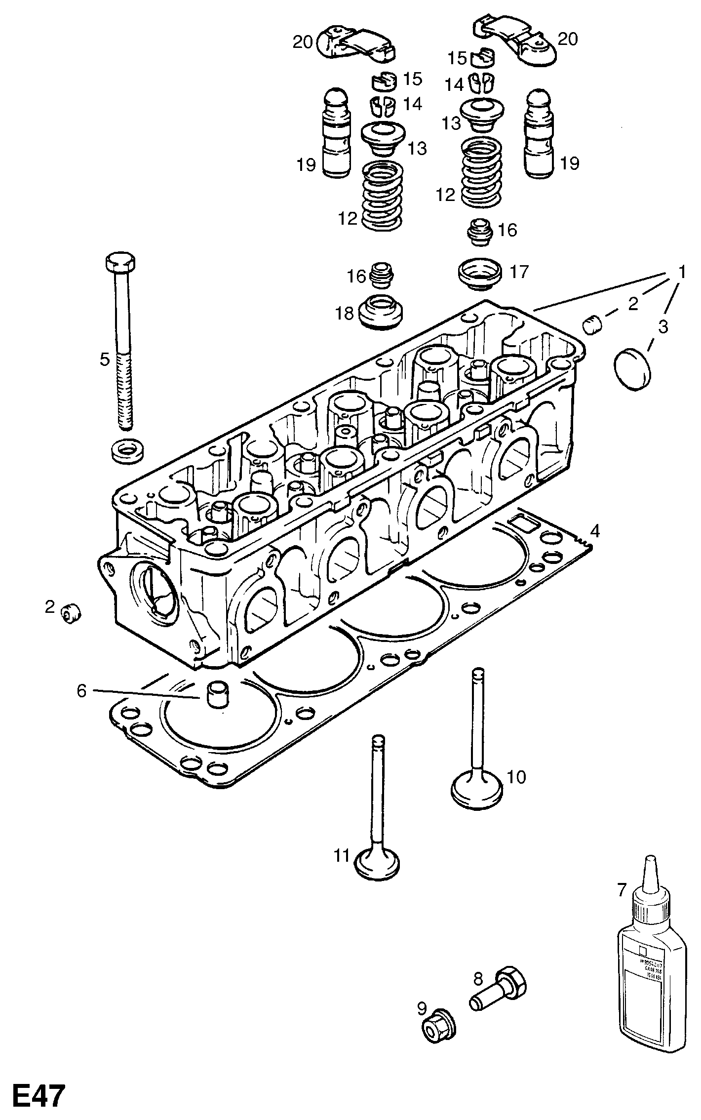 Vauxhall 2000 021 - Tornillo de culata parts5.com