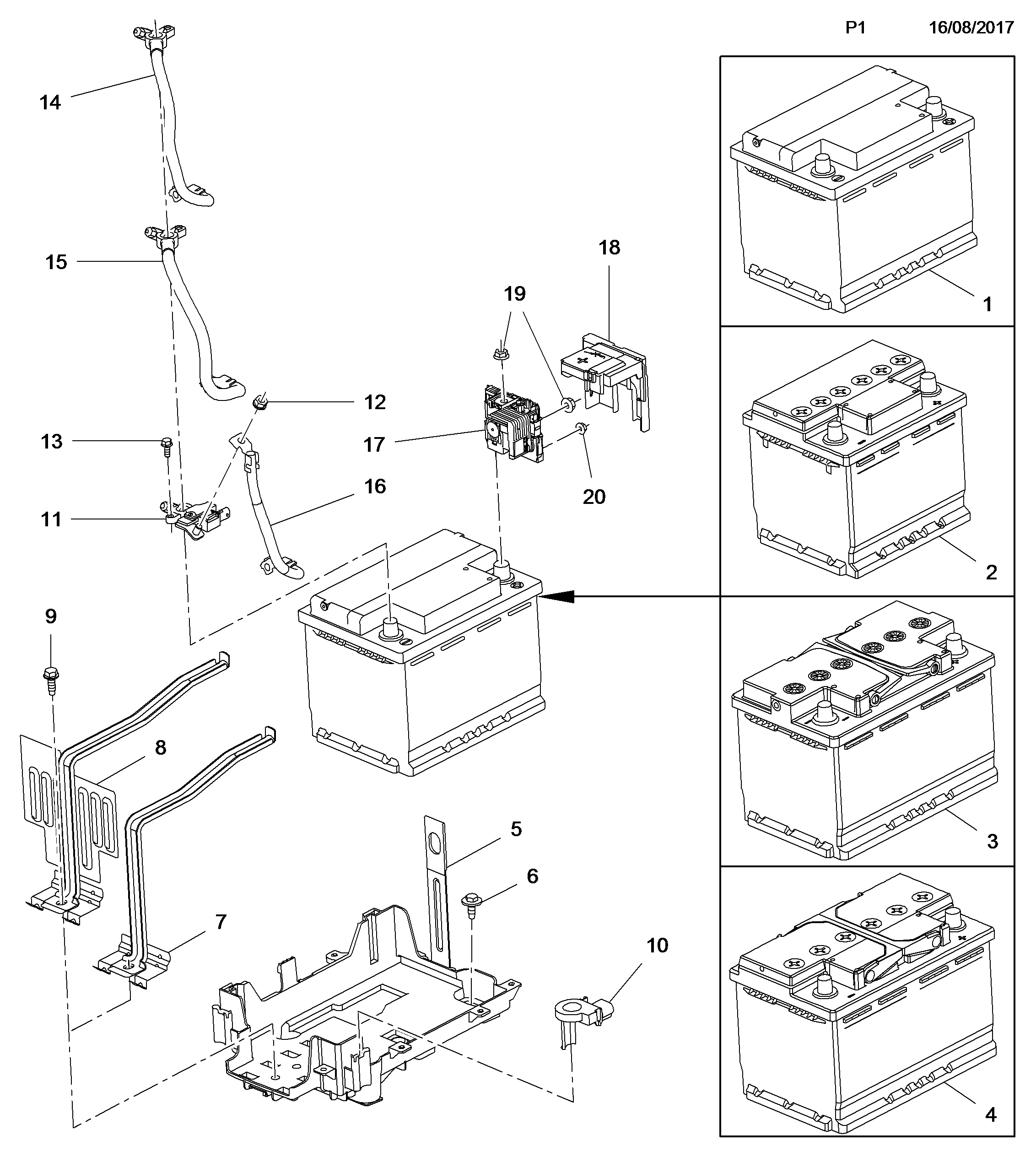 Chevrolet 1201212 - Starter Battery parts5.com