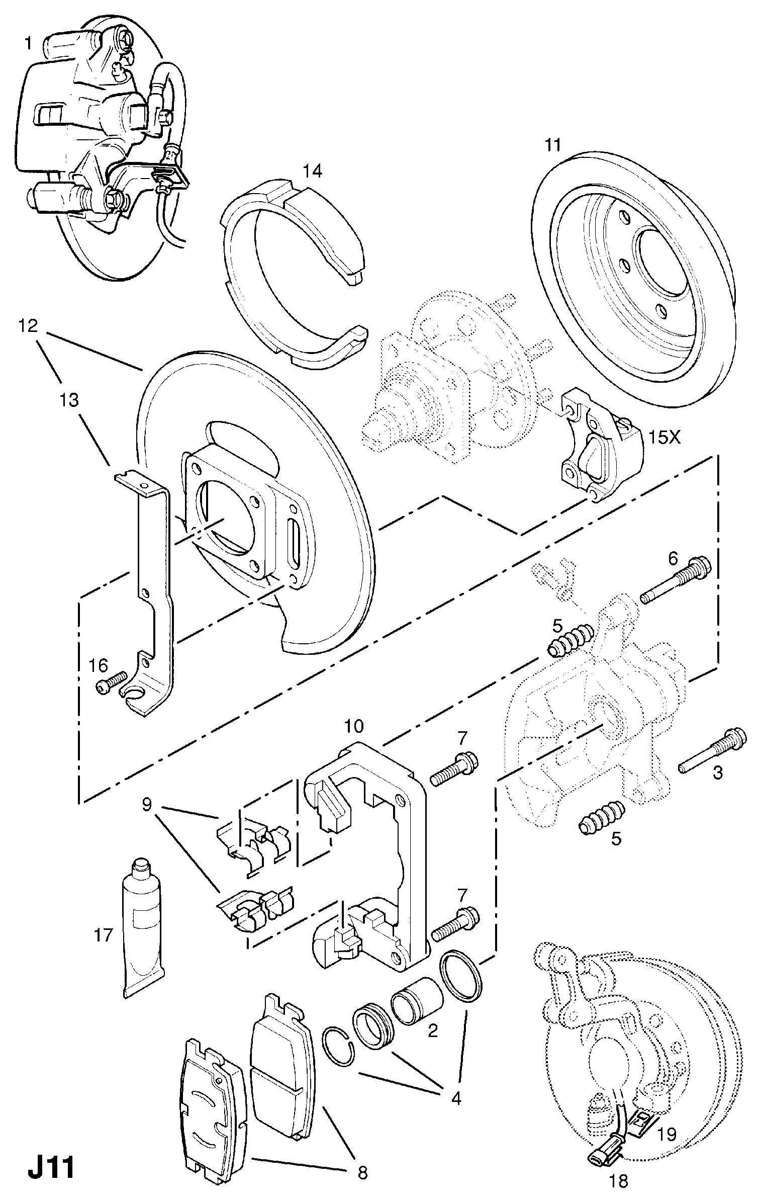 Opel 1605939 - Set placute frana,frana disc parts5.com