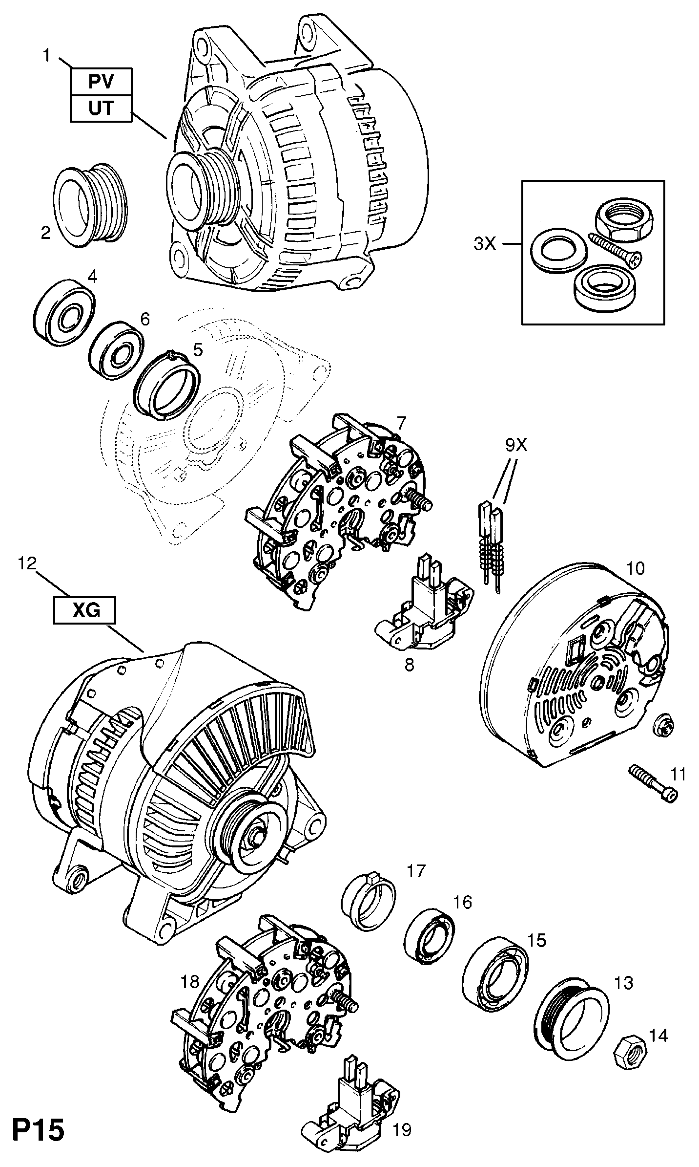 FORD 1 205 557 - Brake Pad Set, disc brake parts5.com