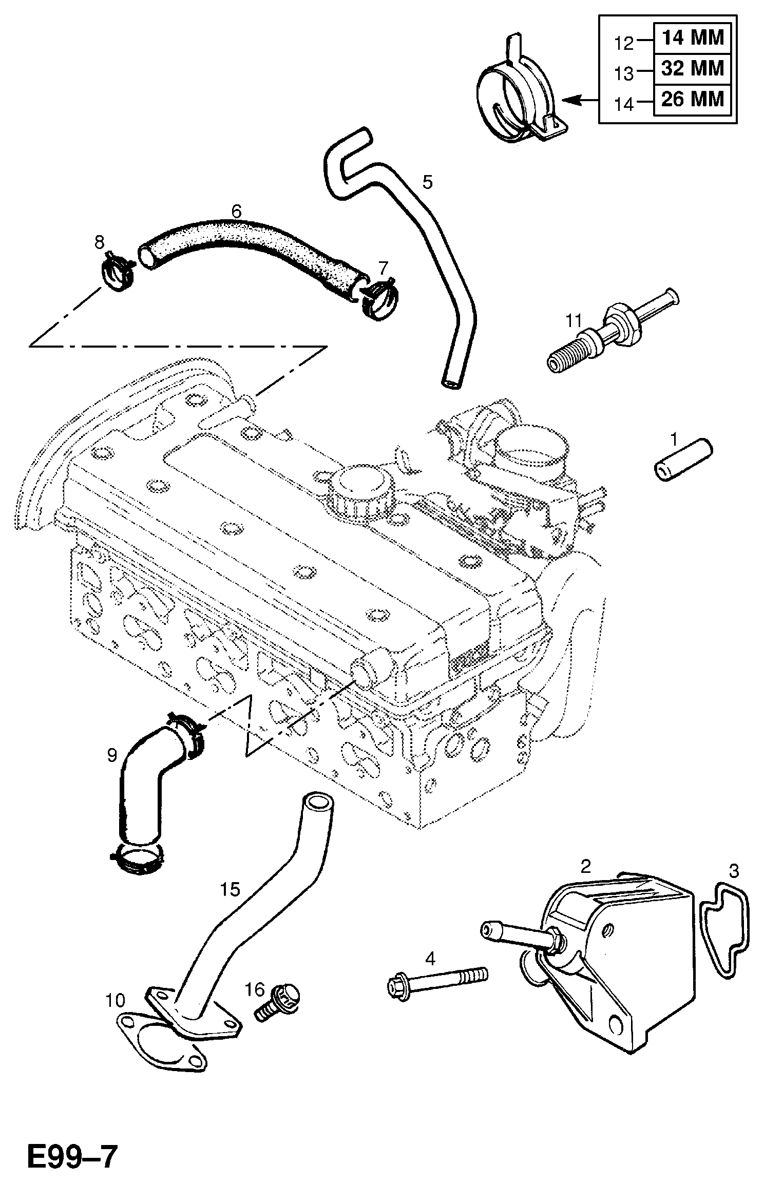 Opel 6 56 014 - Hortum, Motor bloğu hava tahliyesi parts5.com