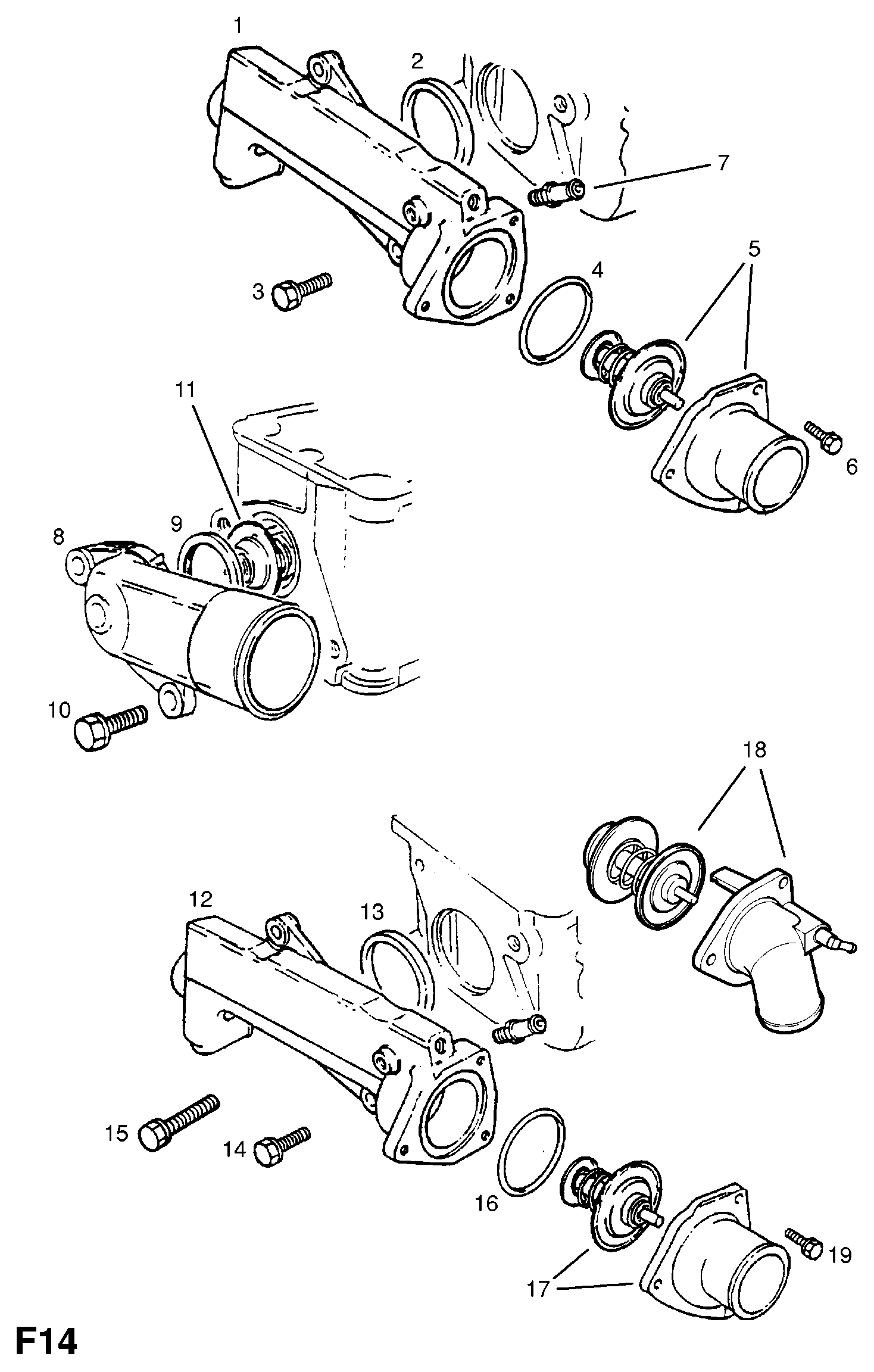 Opel 1338870 - Termostat,lichid racire parts5.com