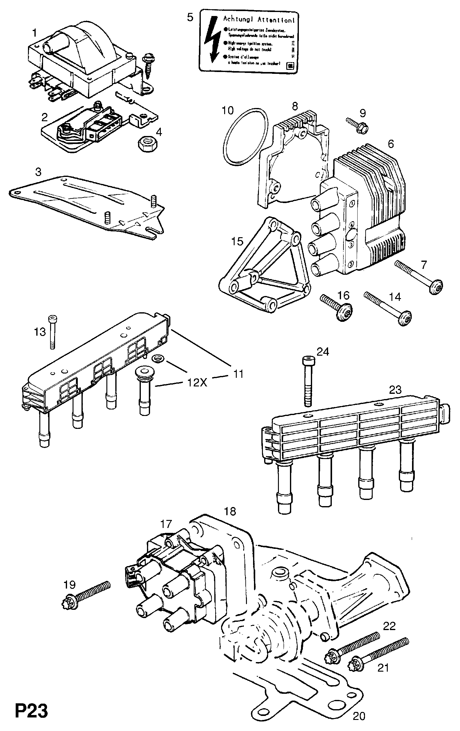 Opel 12 08 003 - Zapaľovacia cievka parts5.com