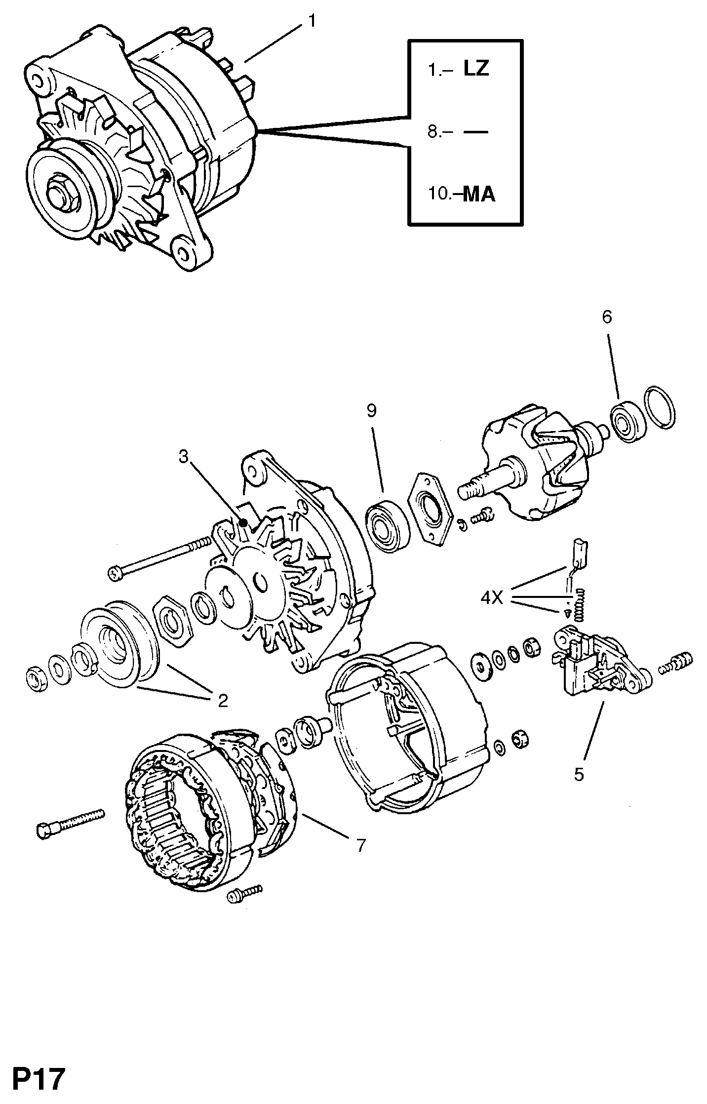 Opel 12 04 259 - Regulator, alternator parts5.com