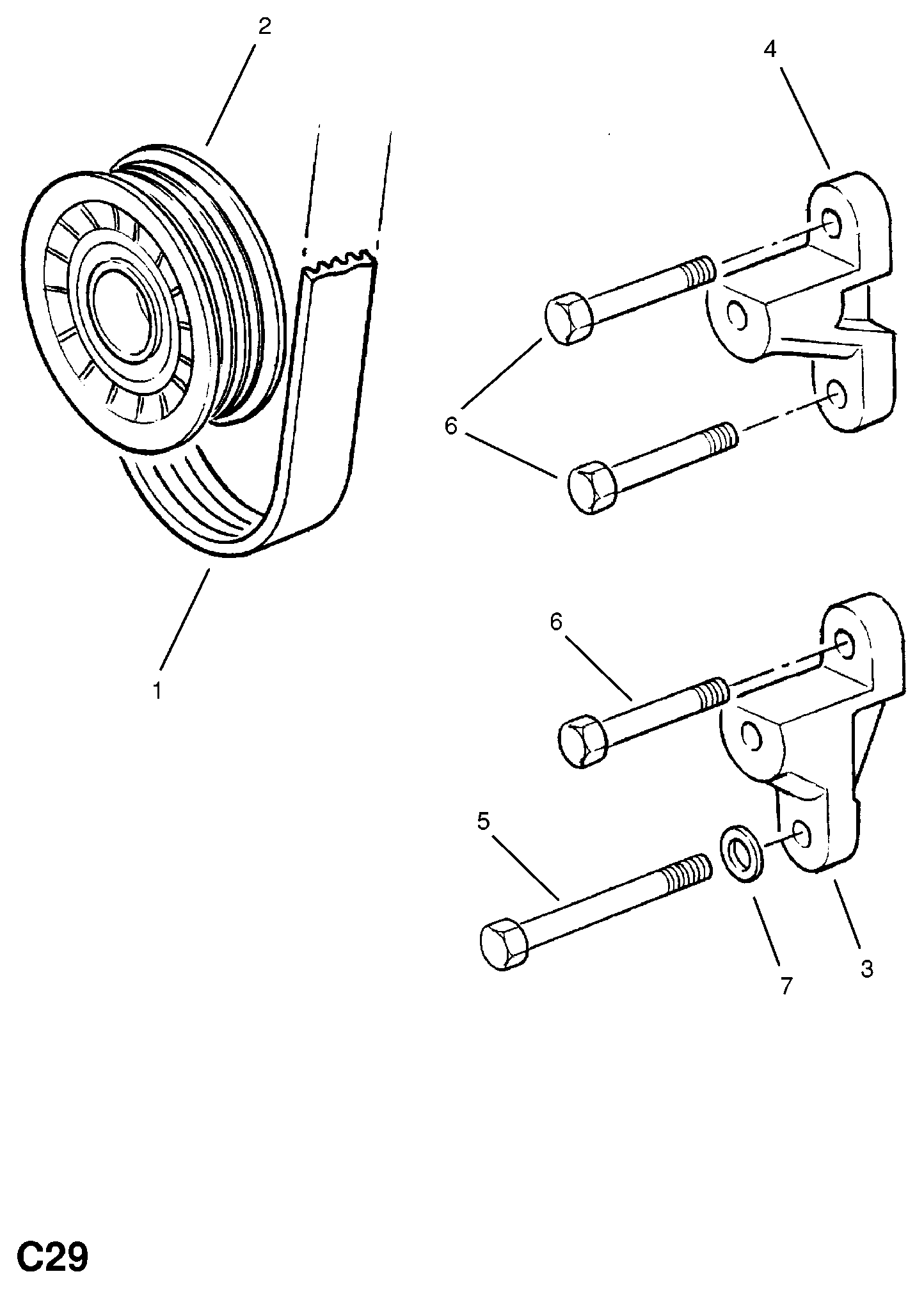 Opel 1854706 - V-Belt parts5.com