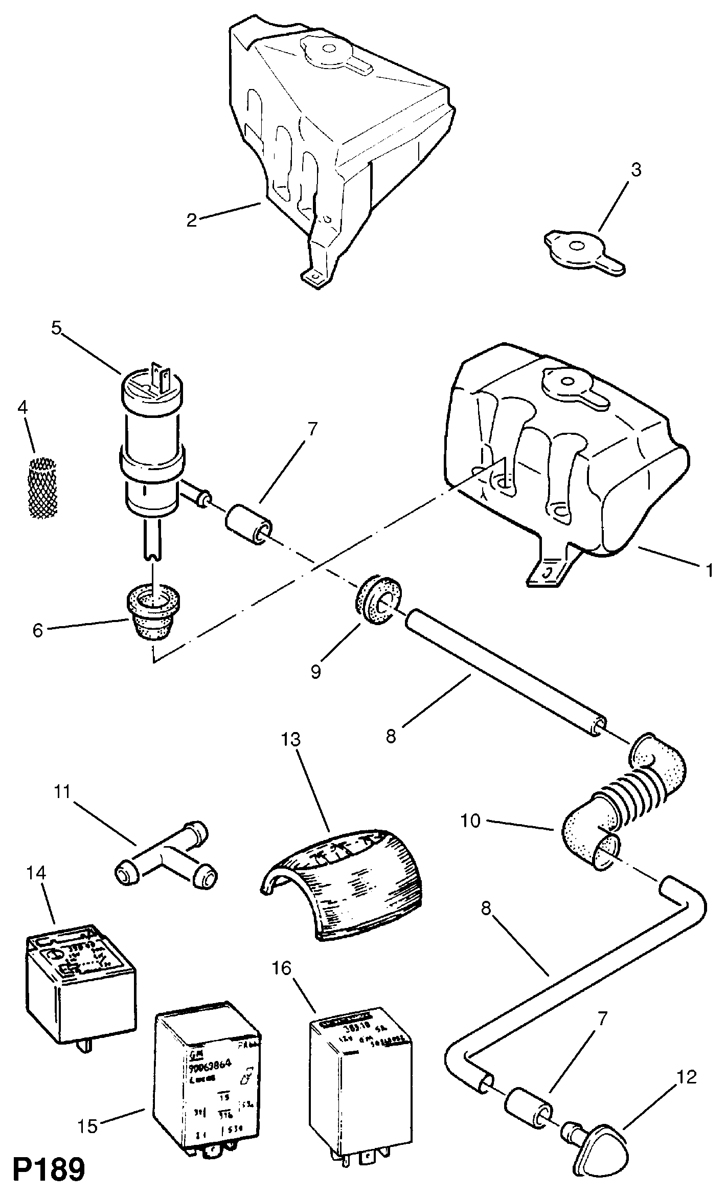 Opel 12 38 550 - Relay, wipe / wash interval parts5.com