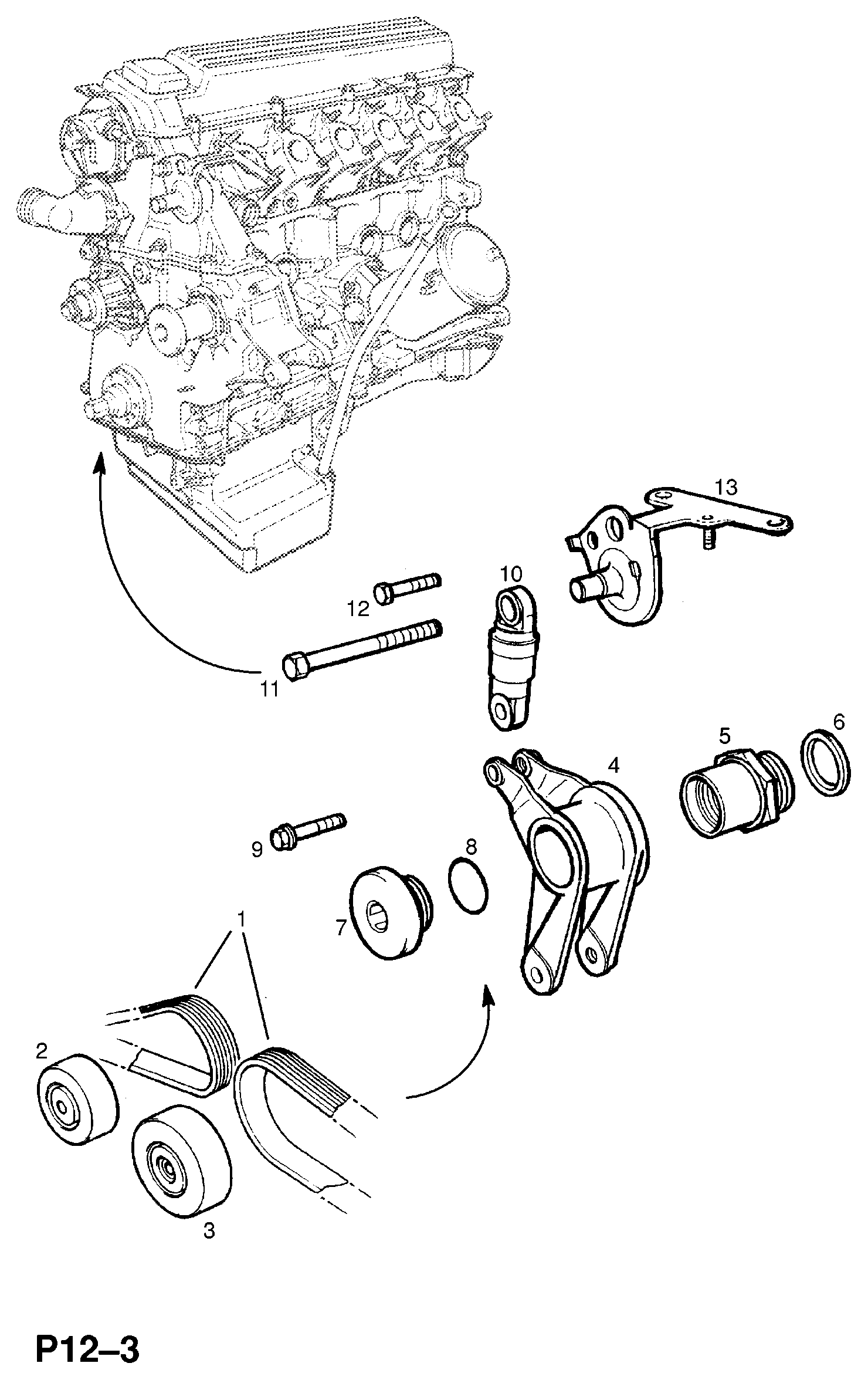 Opel 1340611 - Moniurahihna parts5.com