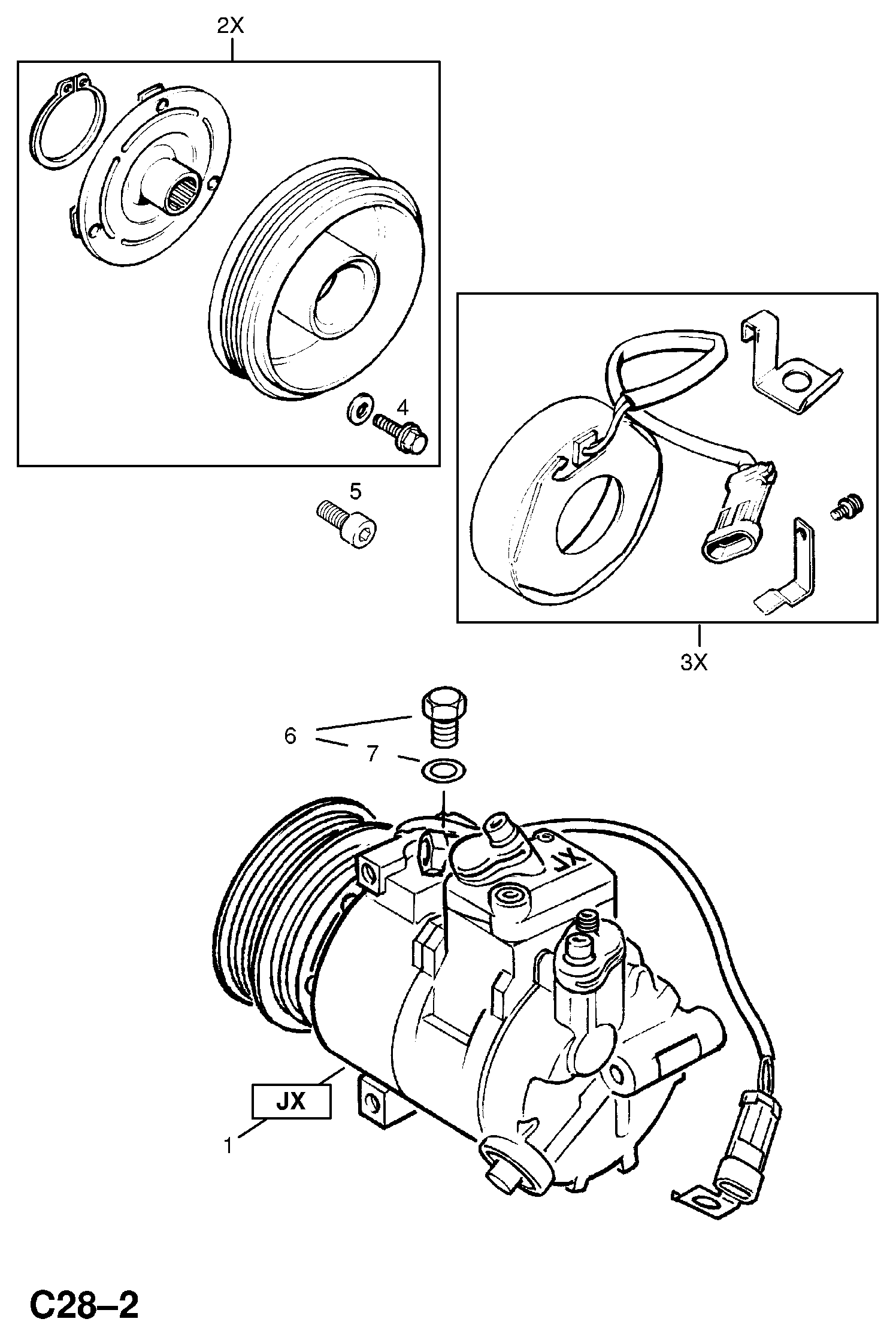 Opel 18 54 148 - Compressor, air conditioning parts5.com