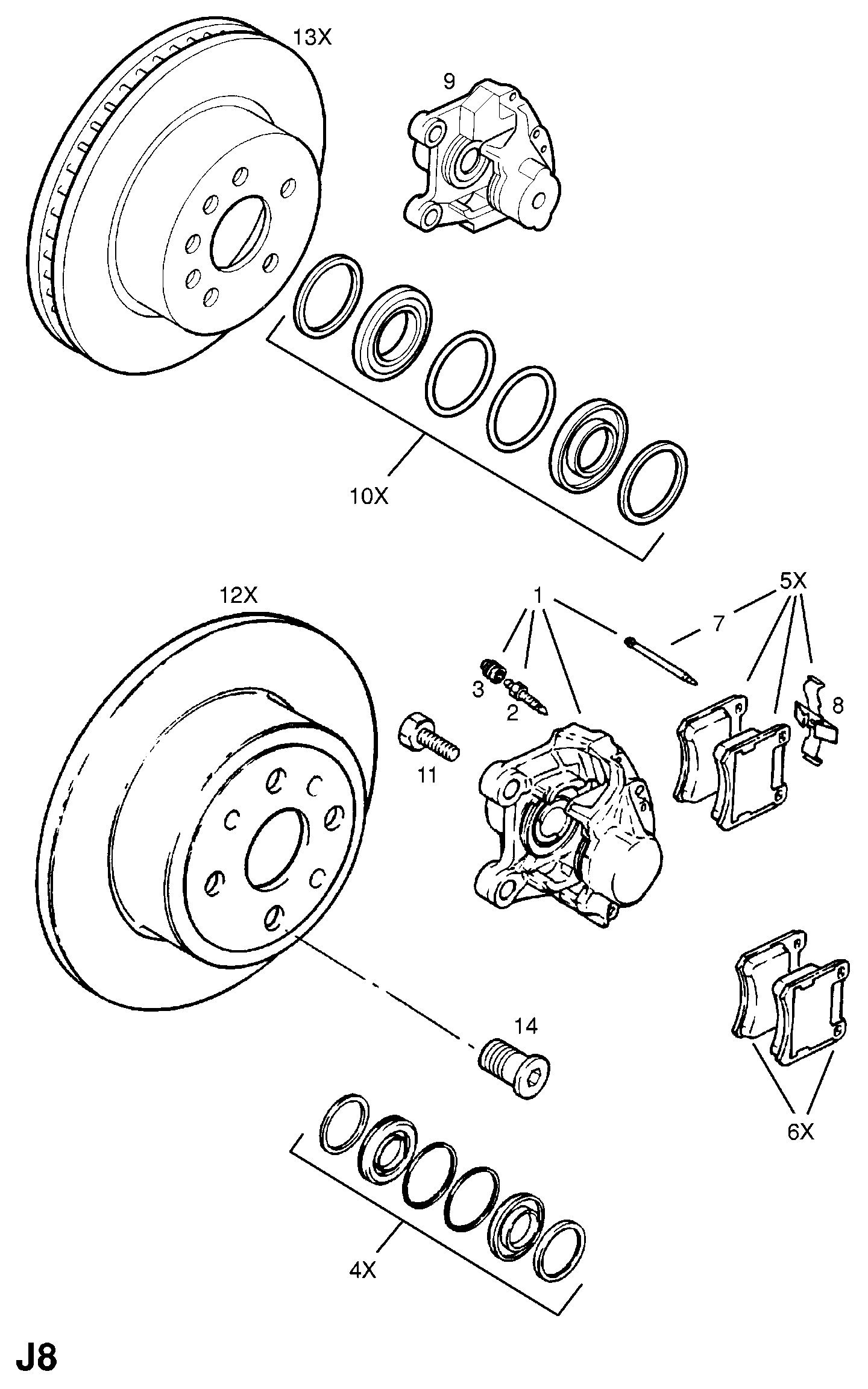 SAAB 1605026 - Тормозные колодки, дисковые, комплект parts5.com