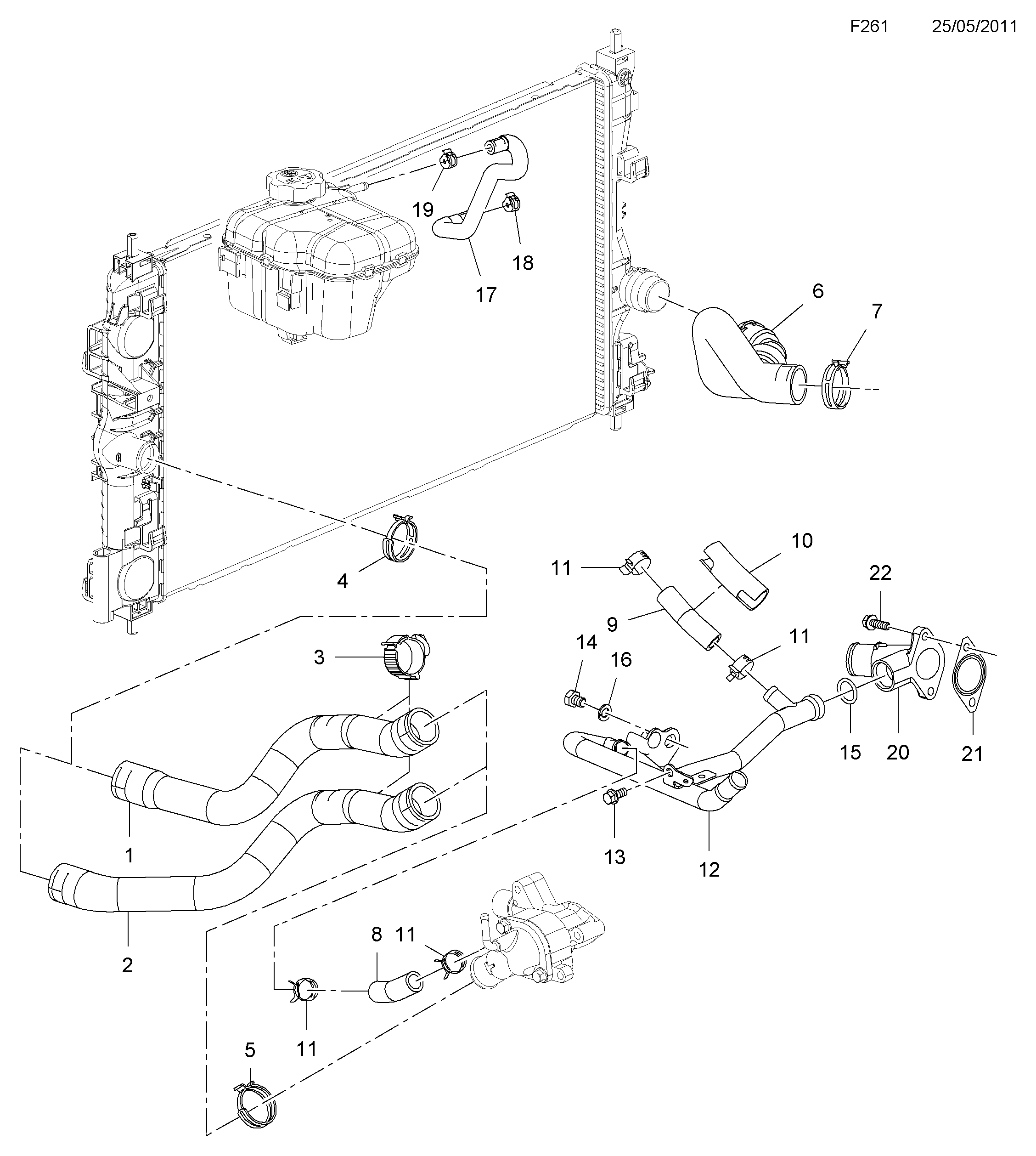 Opel 1338035 - Termosztát, hűtőfolyadék parts5.com