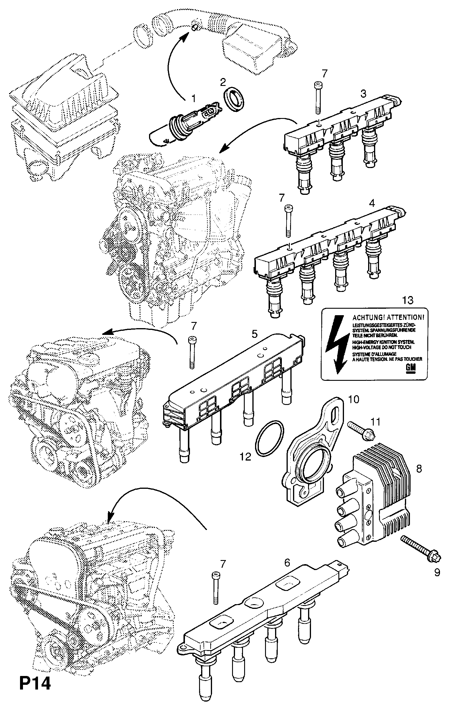 DAEWOO 1208010 - Ateşleme bobini parts5.com