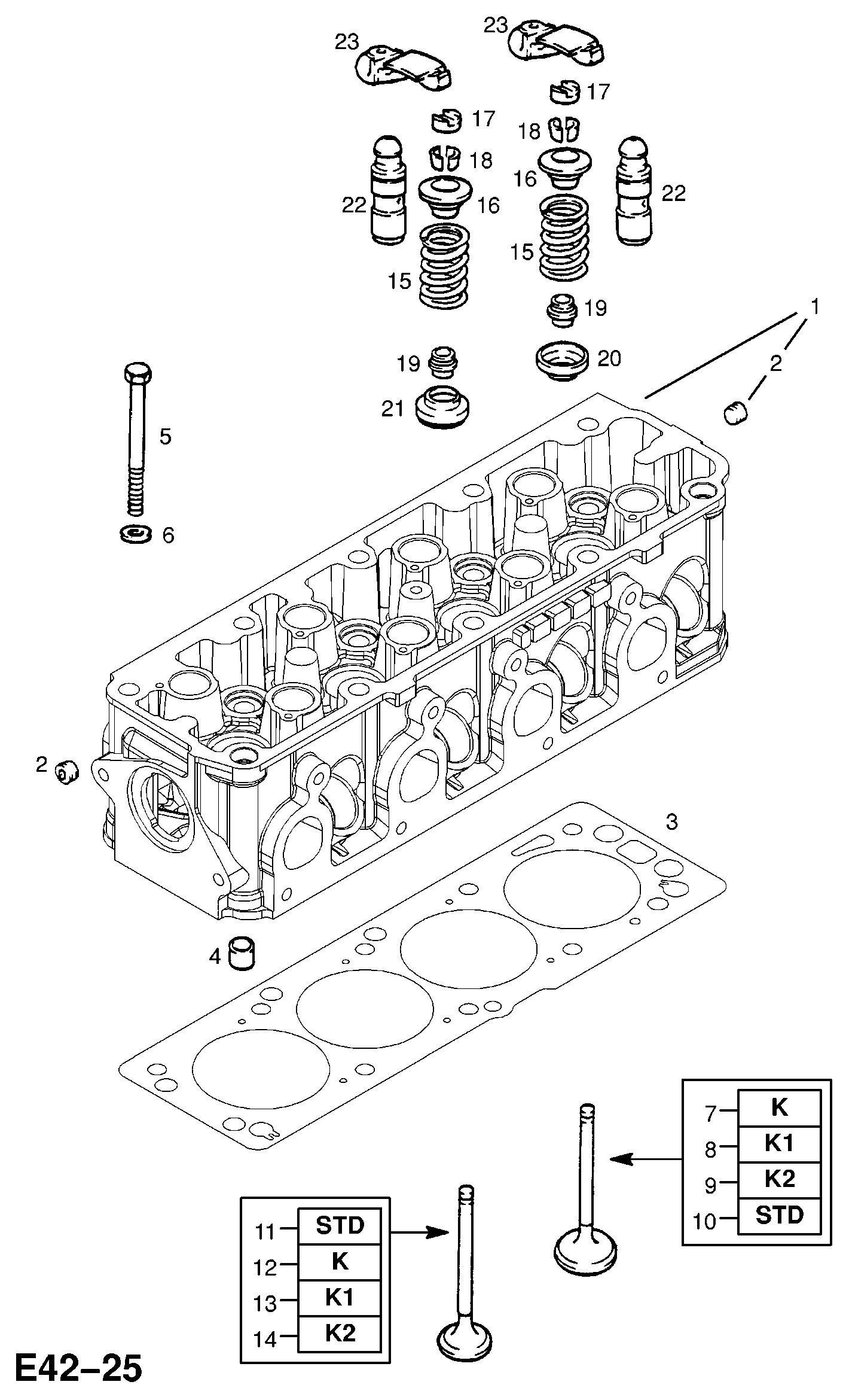 Chevrolet 607242 - Juego de tornillos de culata parts5.com