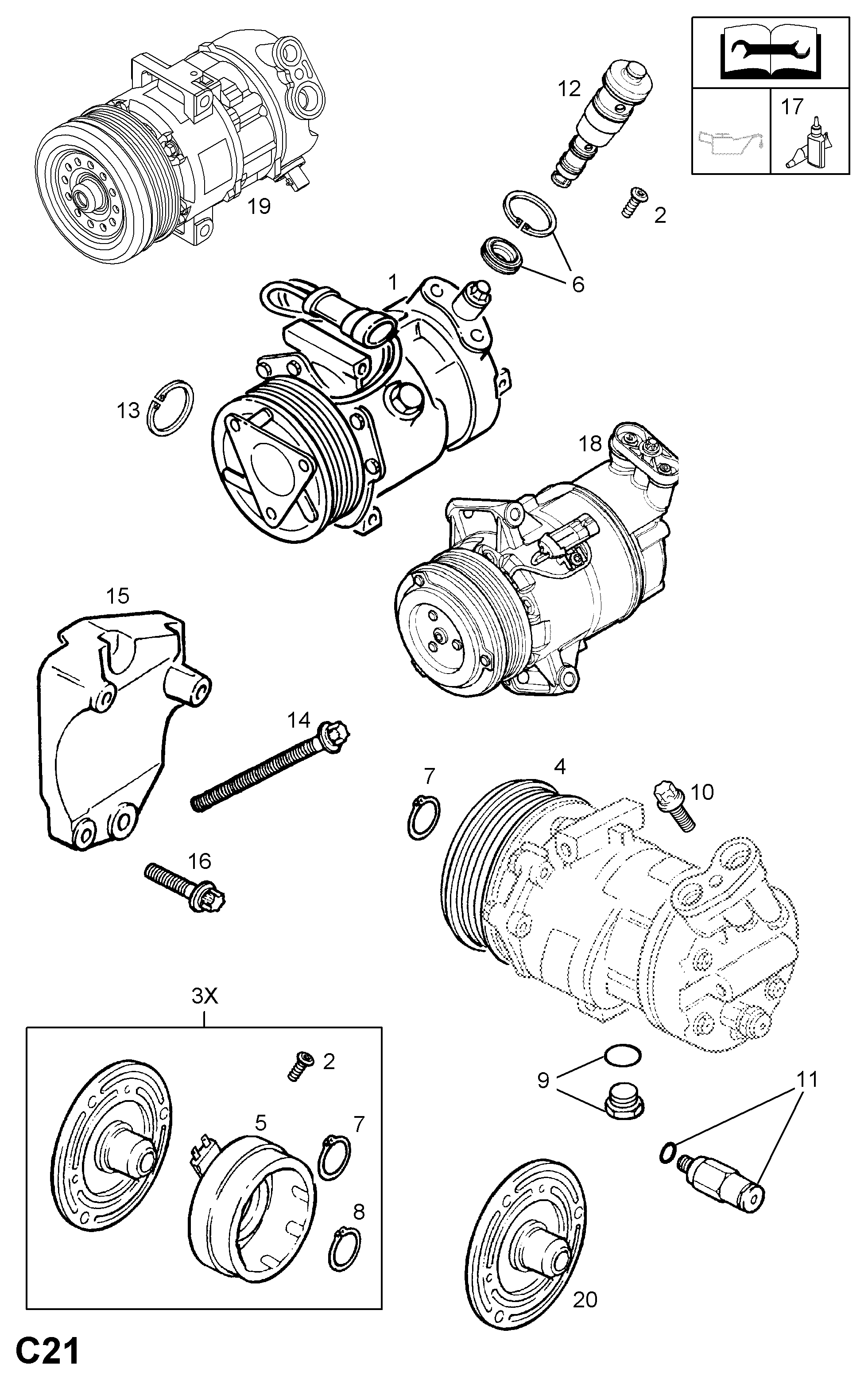 Opel 6854080 - Compresor, climatizare parts5.com