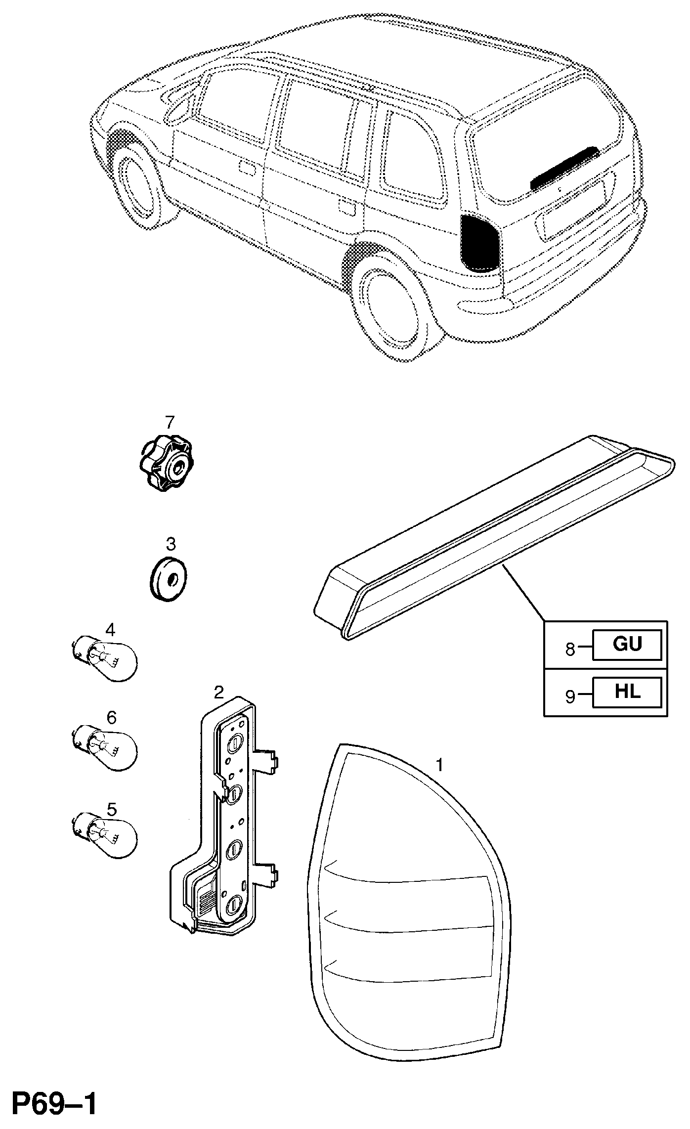 Vauxhall 20 98 401 - Żarówka, światła do jazdy dziennej parts5.com