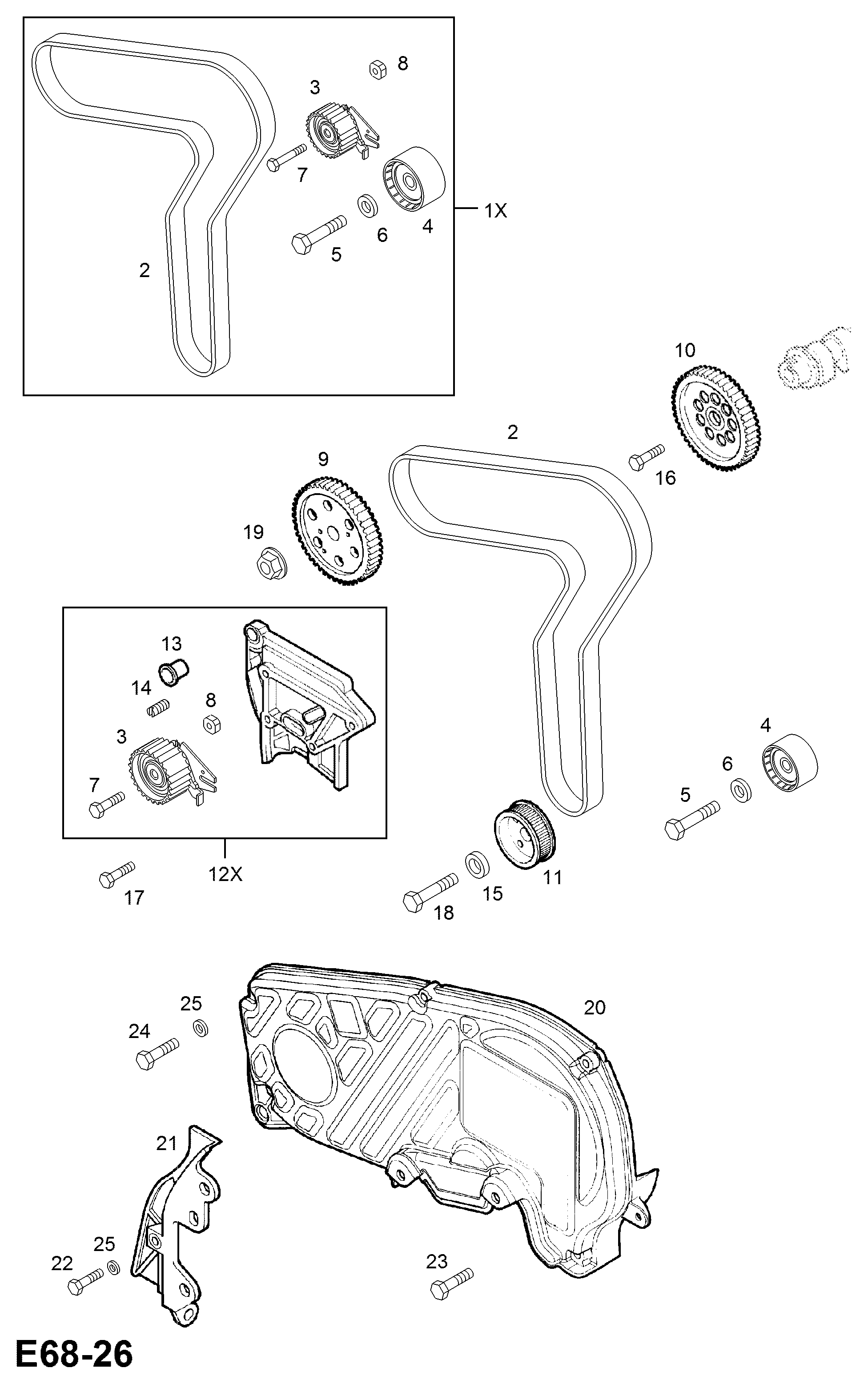 Opel 66 06 029 - Timing Belt Set parts5.com