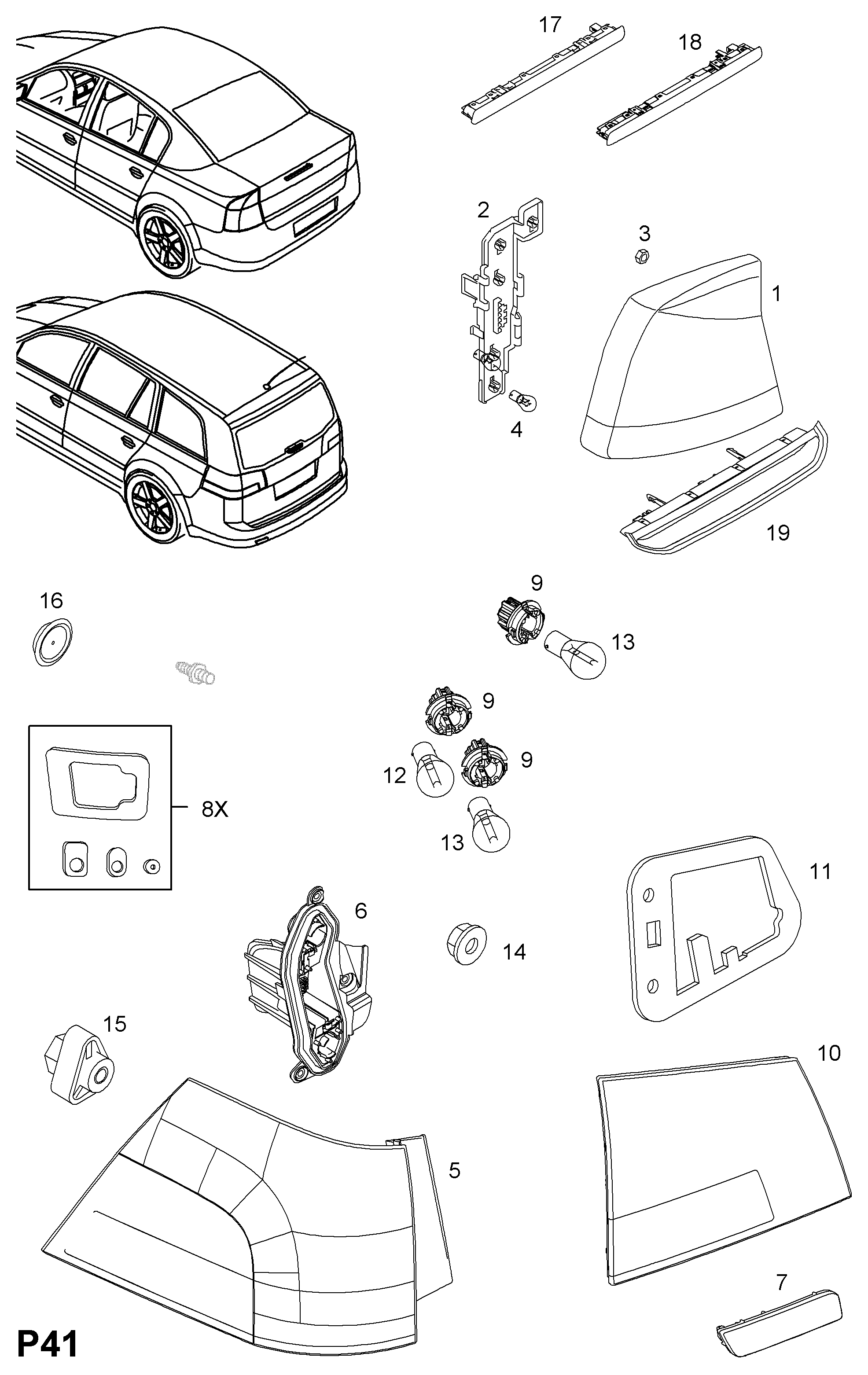 Opel 1222692 - Lampa spate parts5.com