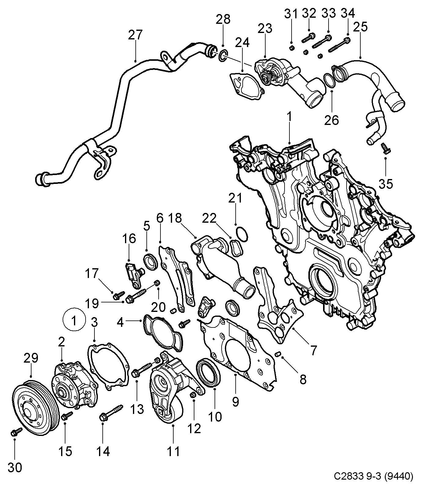 Buick 12592355 - Simering, arbore cotit parts5.com