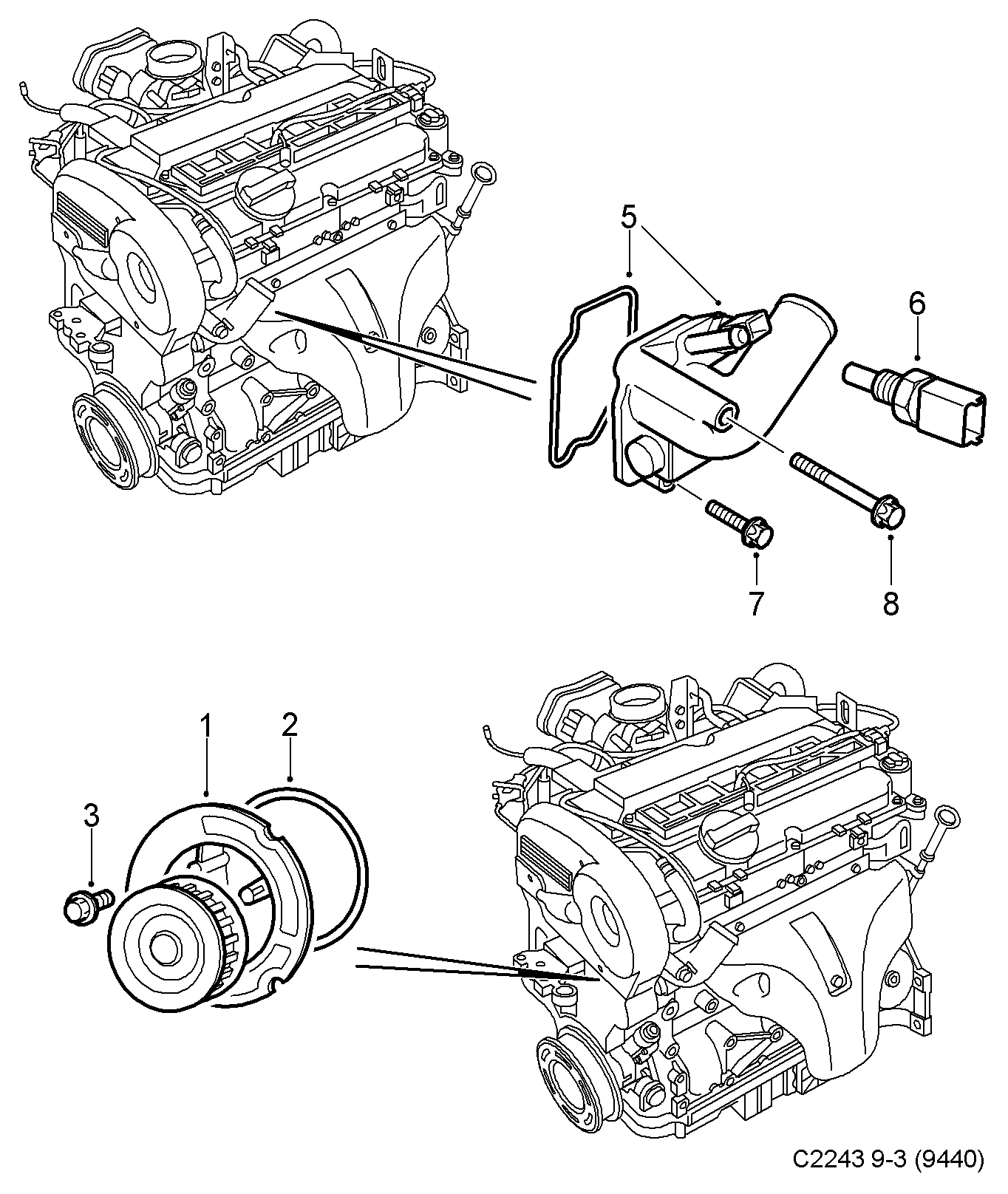 Opel 90 54 3935 - Pompa apa parts5.com