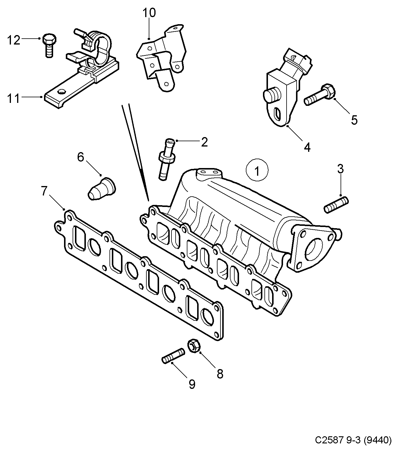 SAAB 93 171 176 - Sensor, boost pressure parts5.com