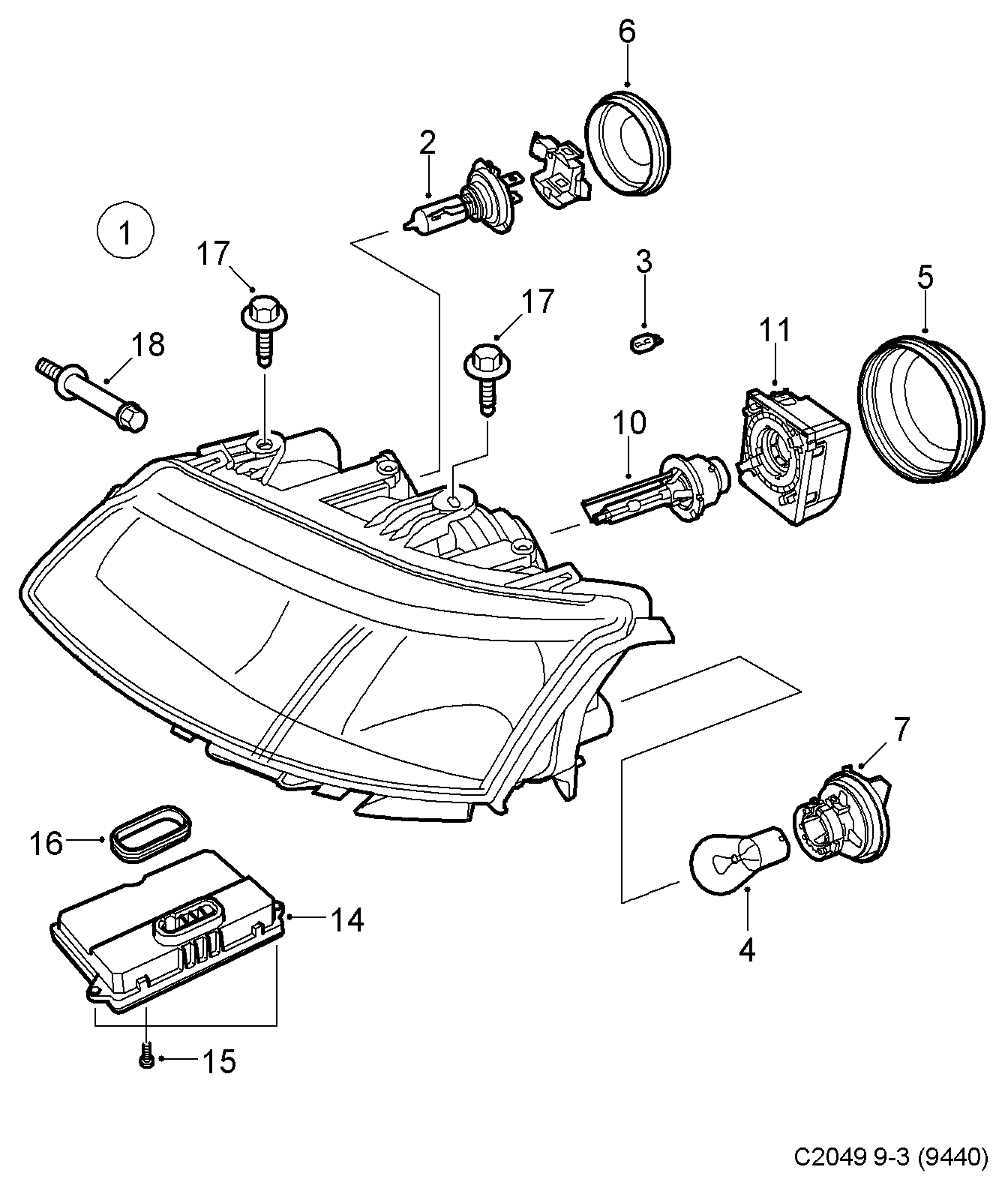 Opel 93190465 - Žarulja, svjetlo za dnevnu vožnju parts5.com