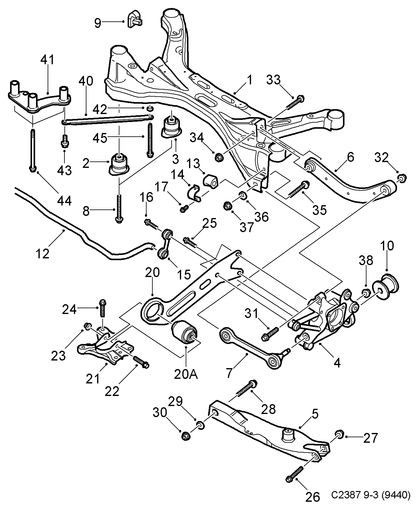 SAAB 13 230 274 - Řídicí páka, zavěšení kol parts5.com