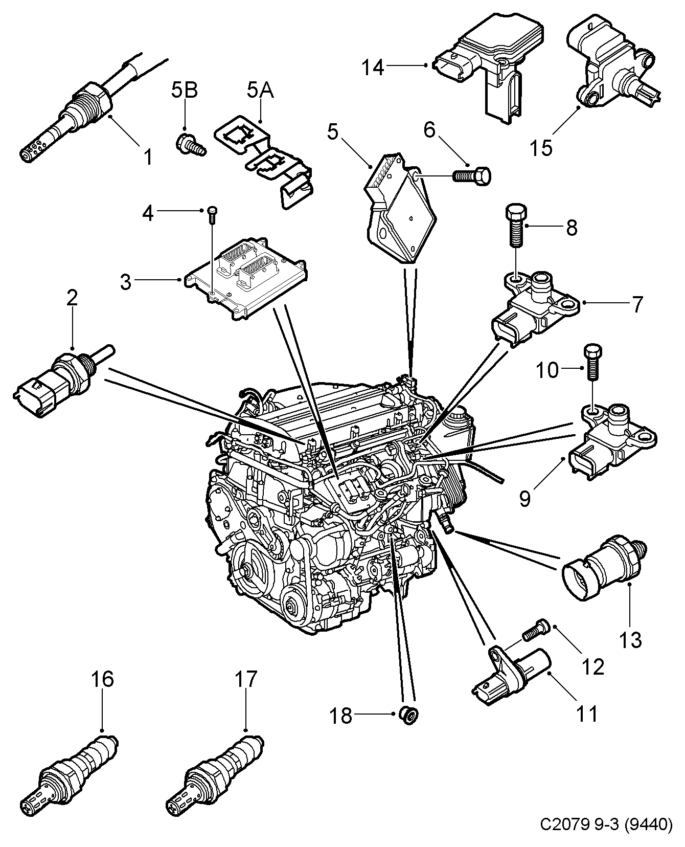 Vauxhall 15393755 - Sensor, Kühlmitteltemperatur parts5.com