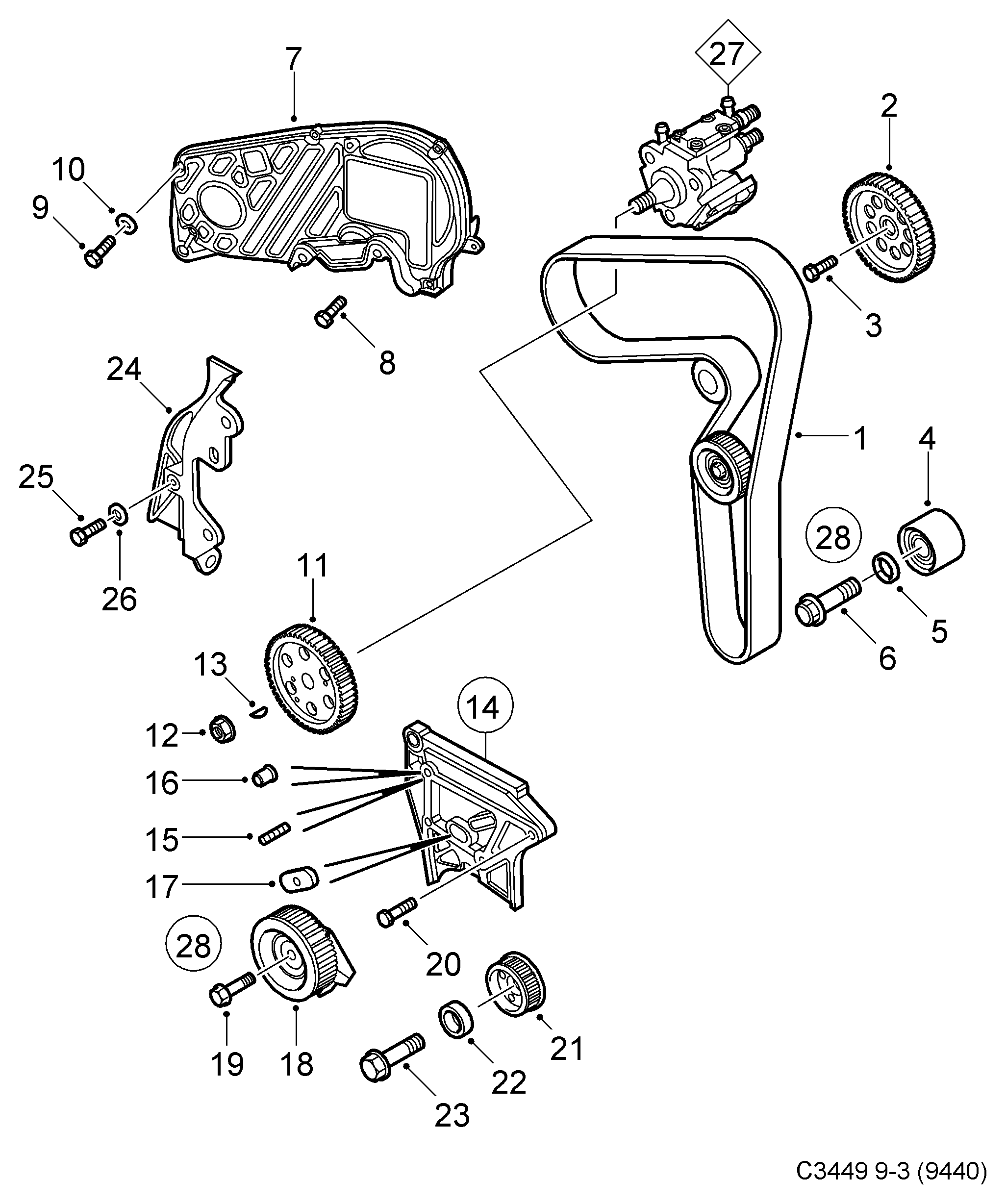 Vauxhall 93178812 - Curea de distributie parts5.com