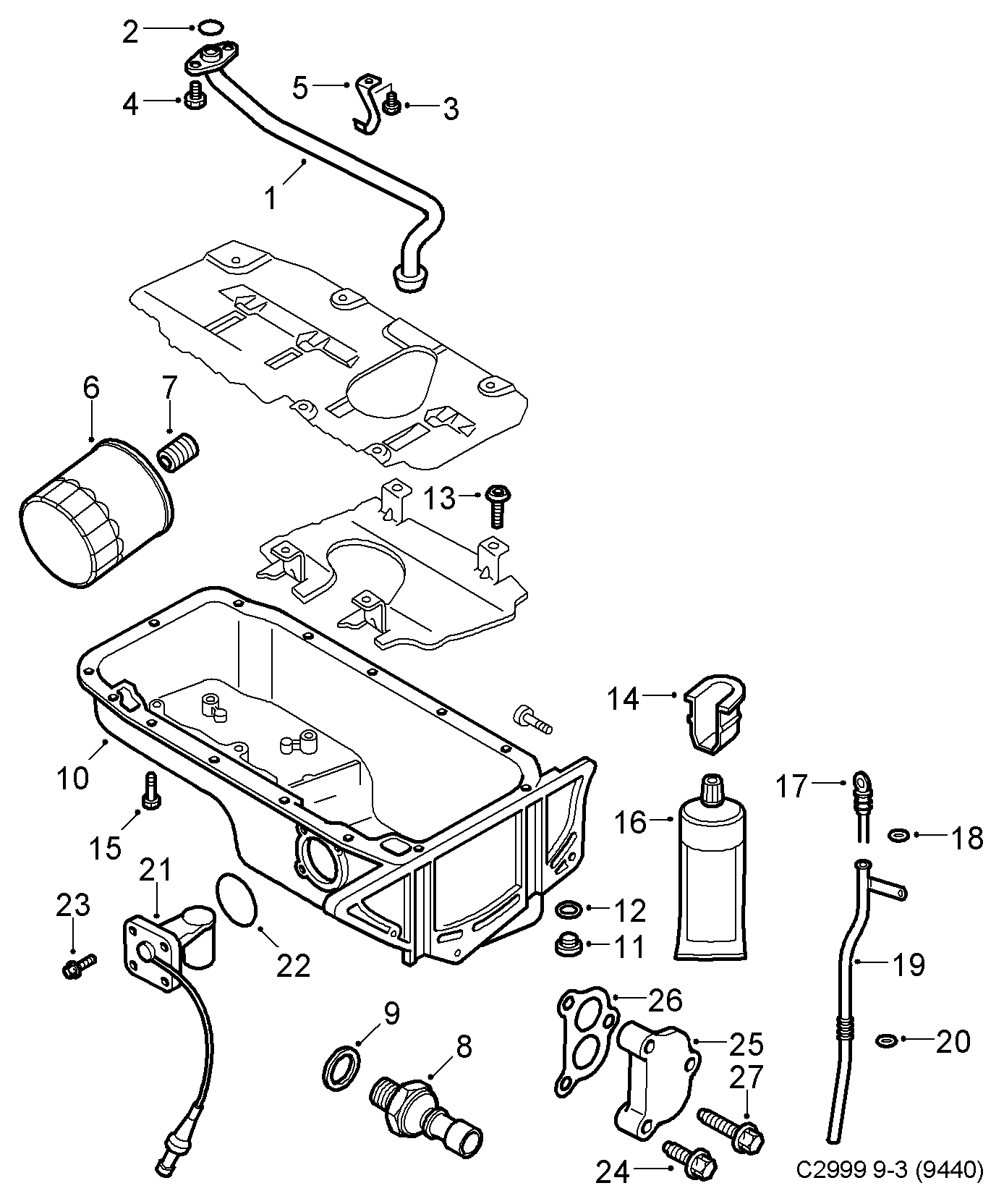 DAEWOO 93178952 - Oljni filter parts5.com