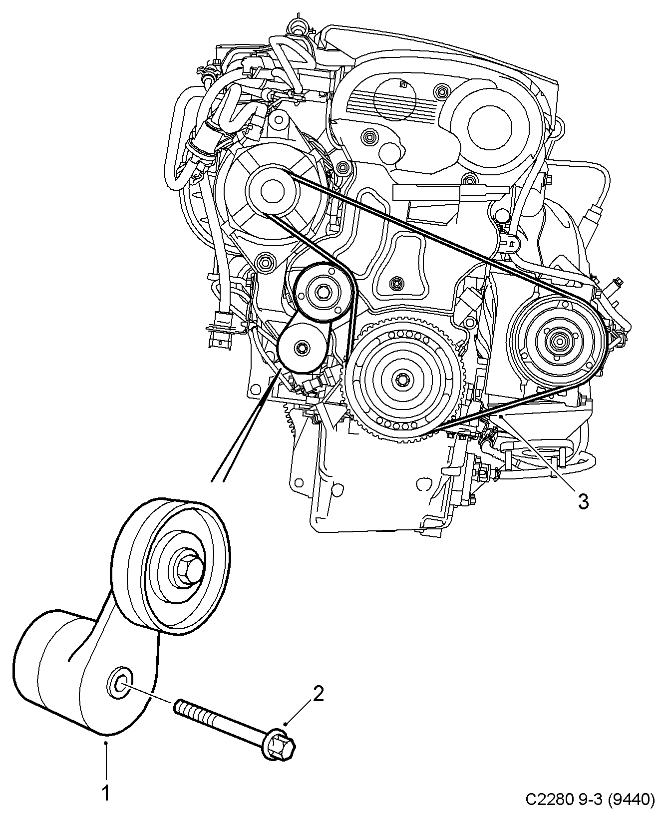 Opel 90571758 - Intinzator curea, curea distributie parts5.com