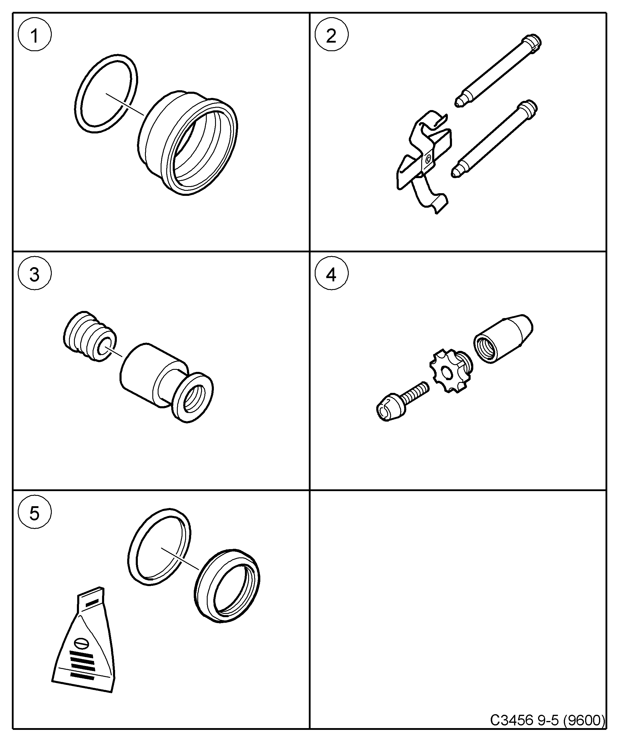 SAAB 4778262 - Reparatursatz, Bremssattel parts5.com