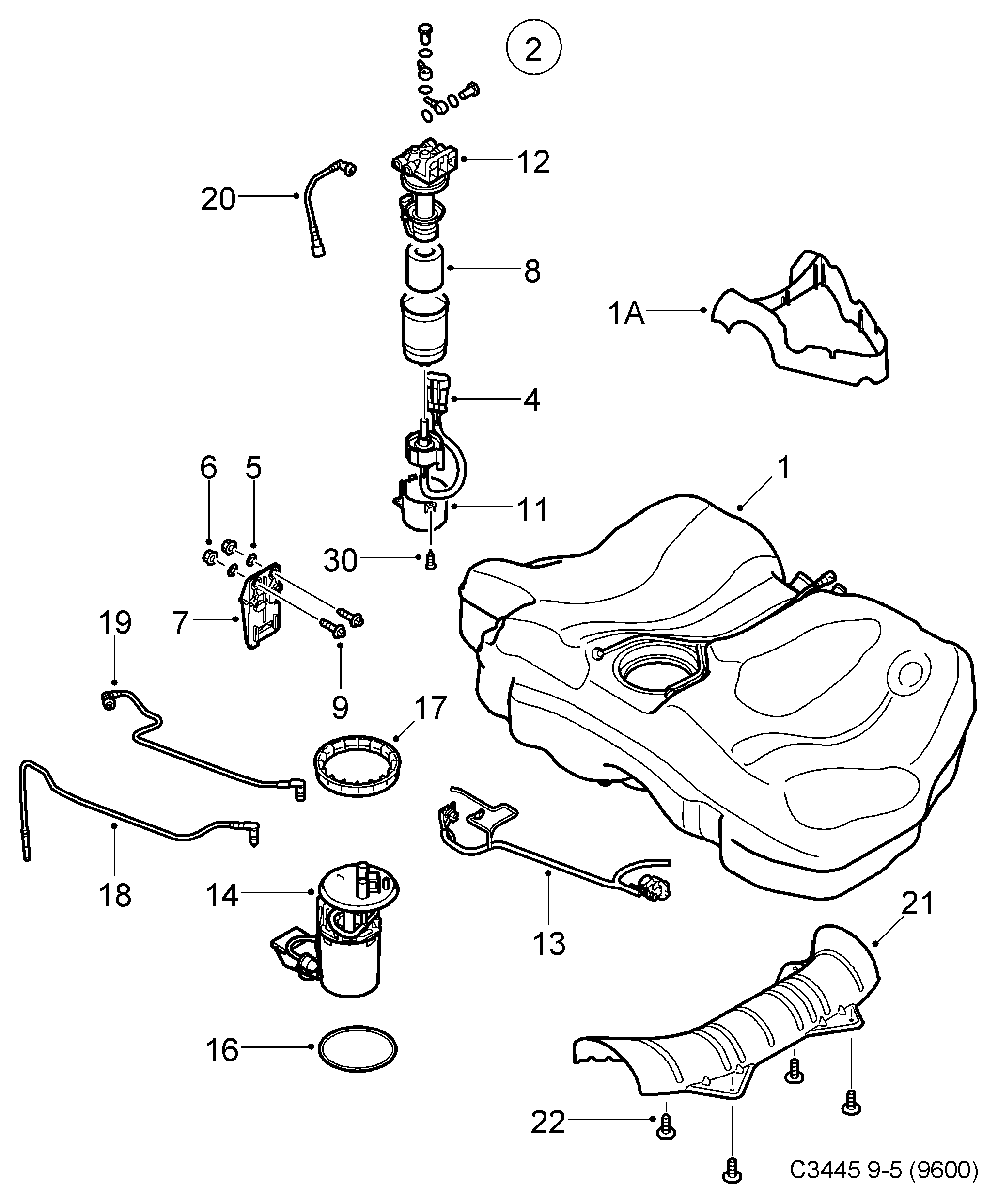 SAAB 12762673 - Senzor apa, alimentare combustibil parts5.com